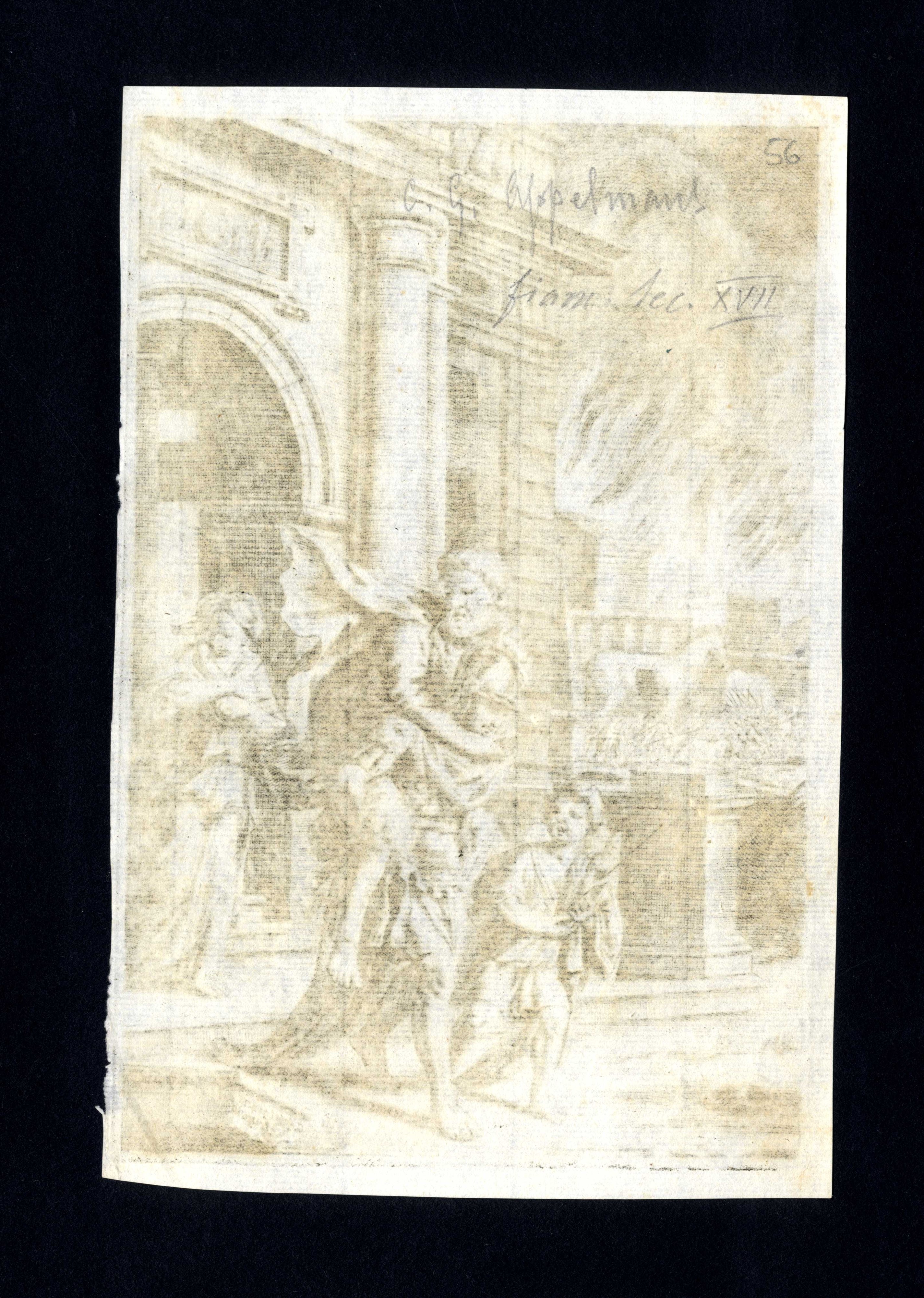 Jean Jacques De Boissieu - Bimbi con Cane al Guinzaglio