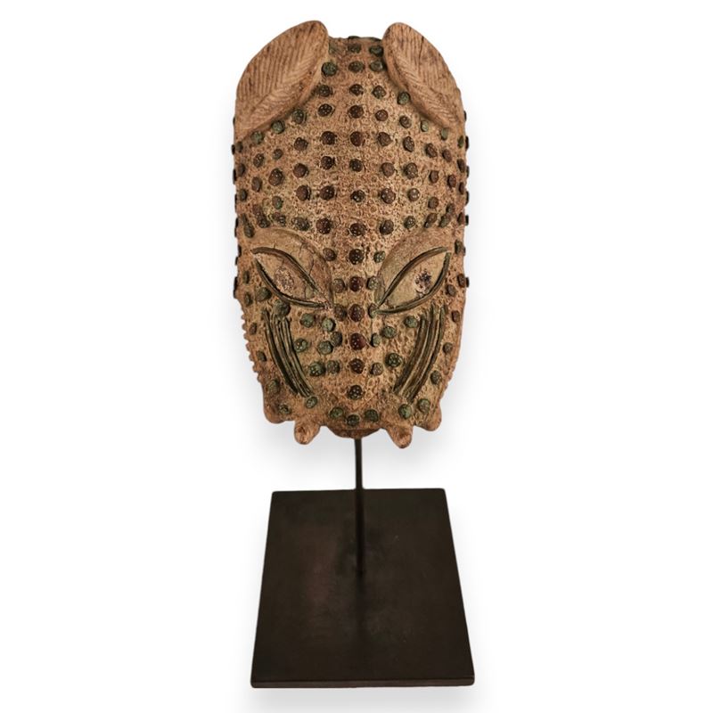 Nigeria (Benin), Maschera a testa di leopardo in avorio (XVII secolo)