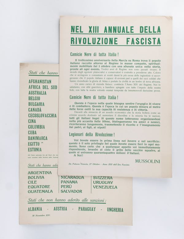 MANIFESTI "Nel XIII ANNUALE della Rivoluzione Fascista"