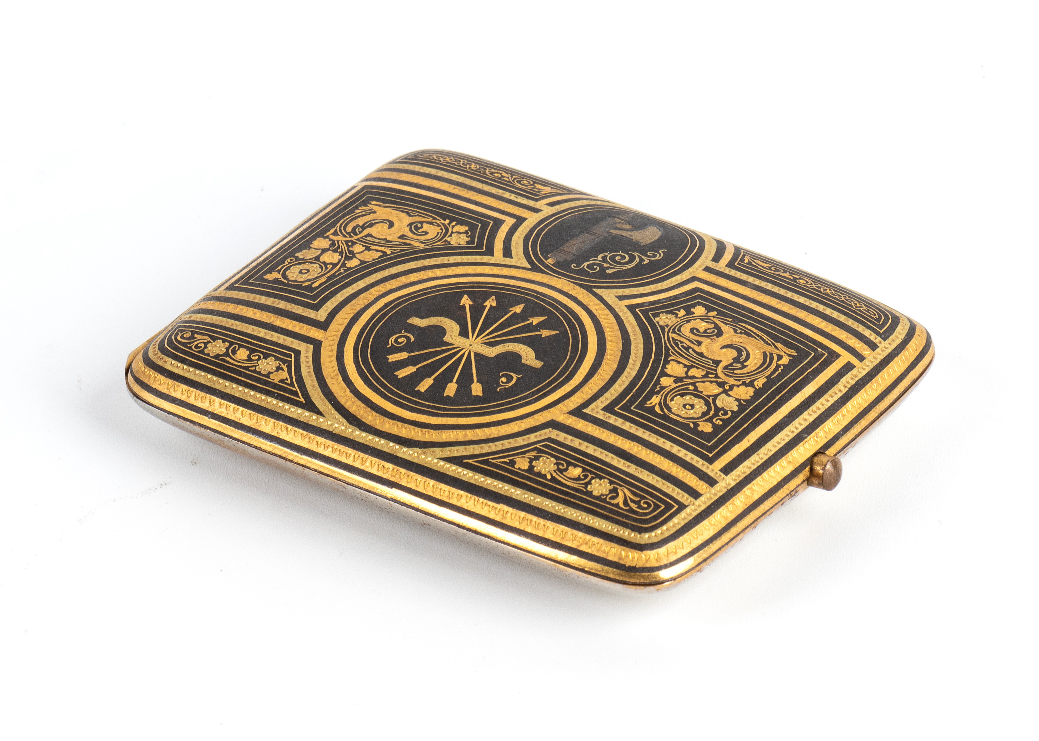 Portasigarette in metallo dorato SPAGNA FALANGE