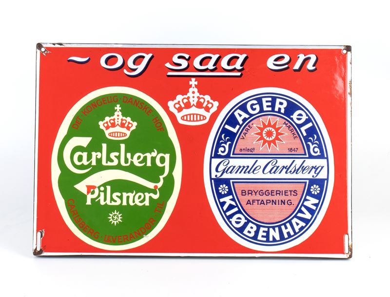 Tabella Latta Smaltata Carlsberg Pilsner & Lager