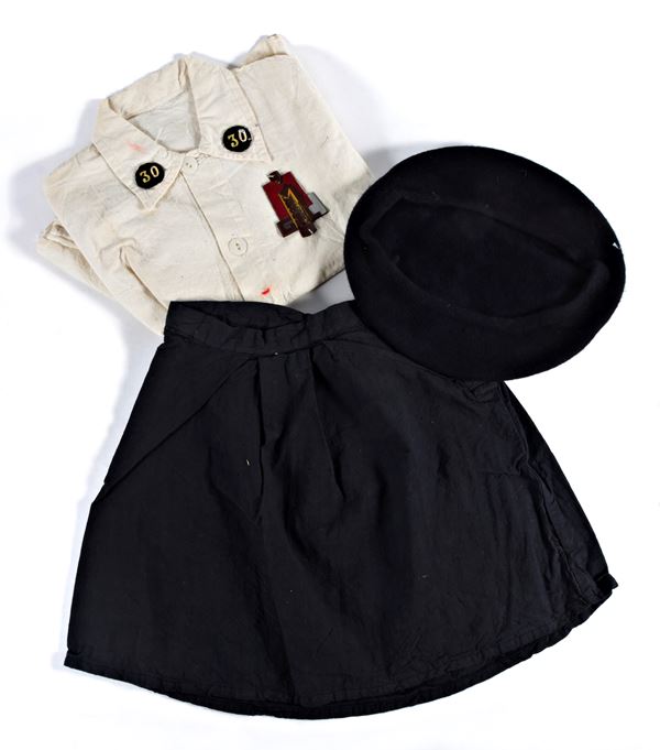 Young fascist girl uniform