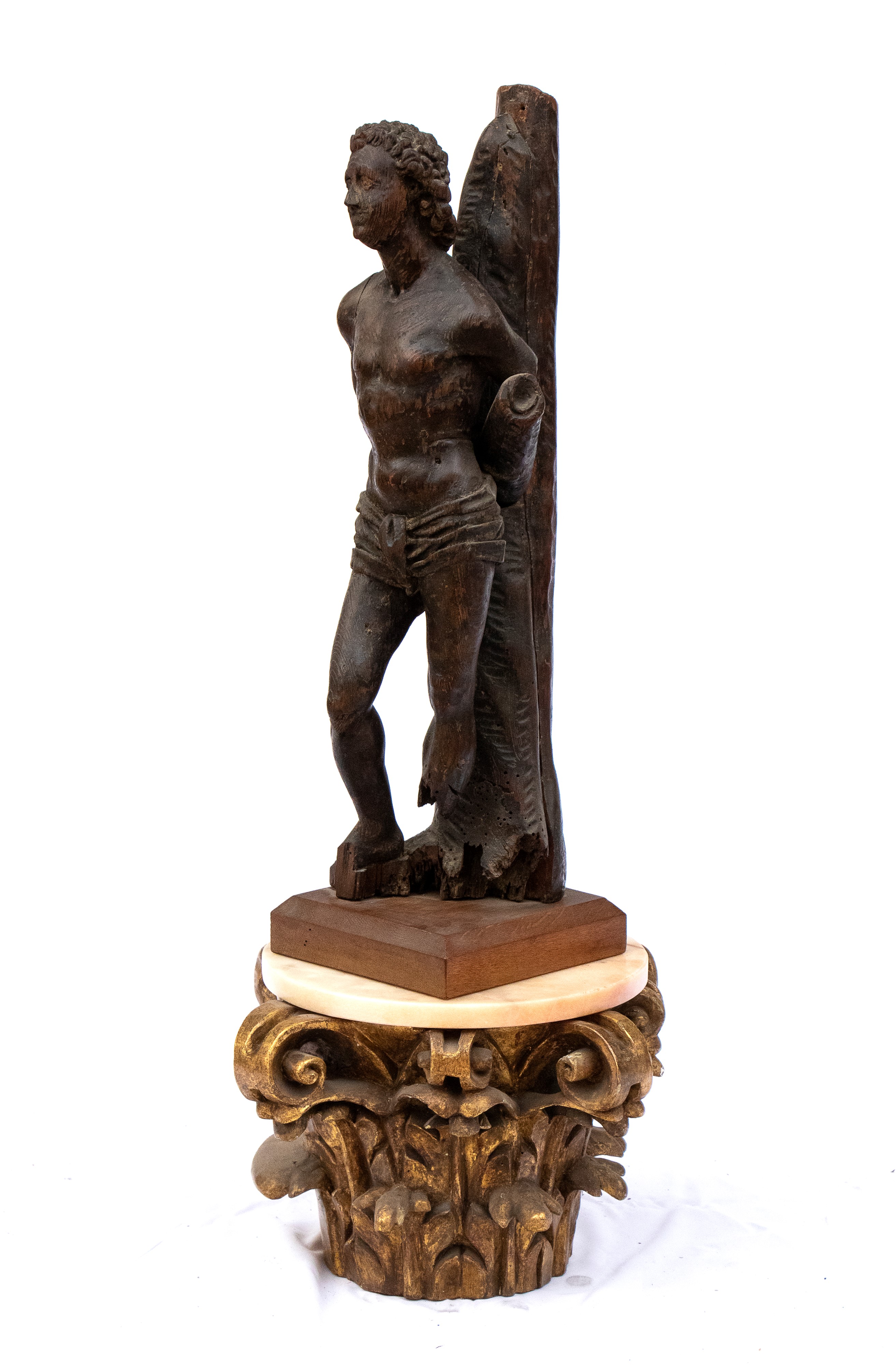 Scultura Lignea Raffigurante San Sebastiano alla Colonna