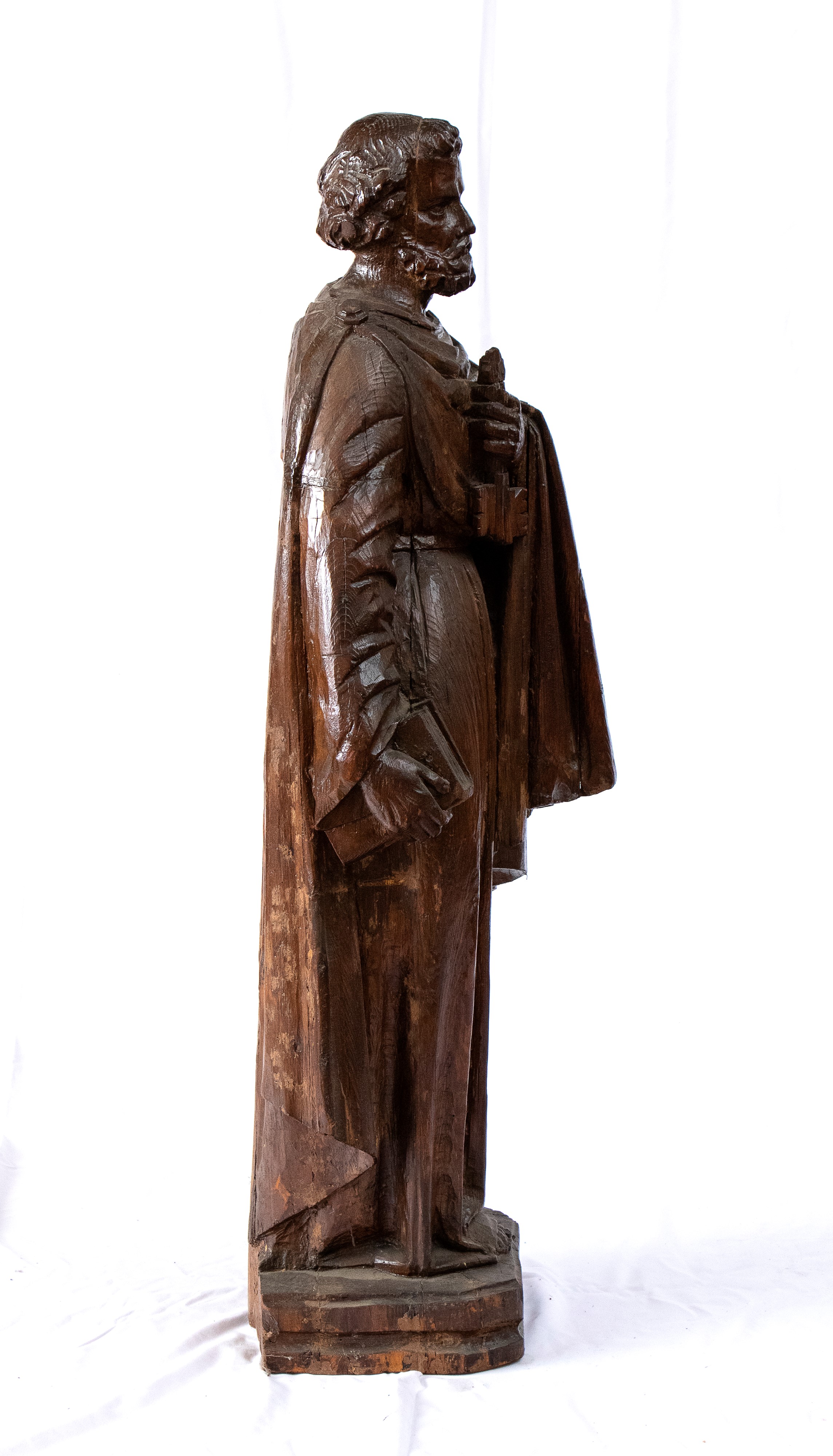 Scultura Lignea Raffigurante San Pietro Apostolo