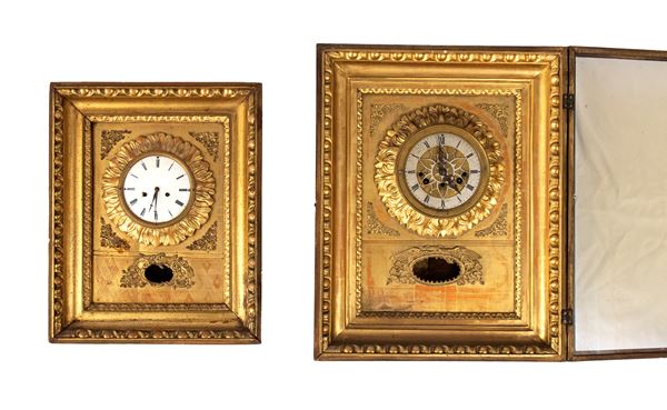 Two Austrian Biedermeier wall clocks