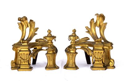 Coppia di Chernet Francesi in Bronzo Dorato, Luigi XVI