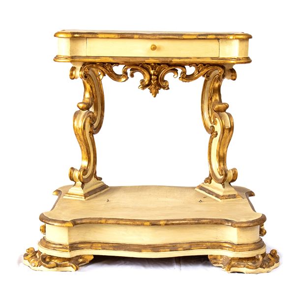 Italian lacquered kneeler Louis XVI