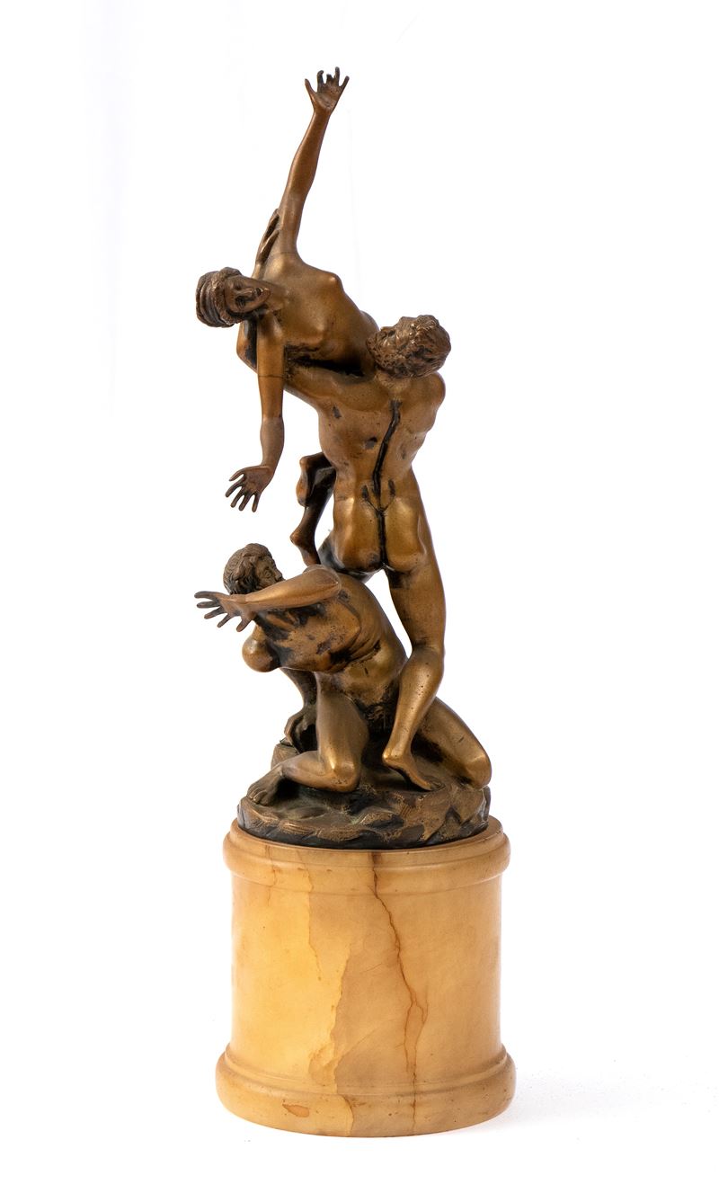Scultura Italiana in Bronzo Raffigurante il Ratto delle Sabine