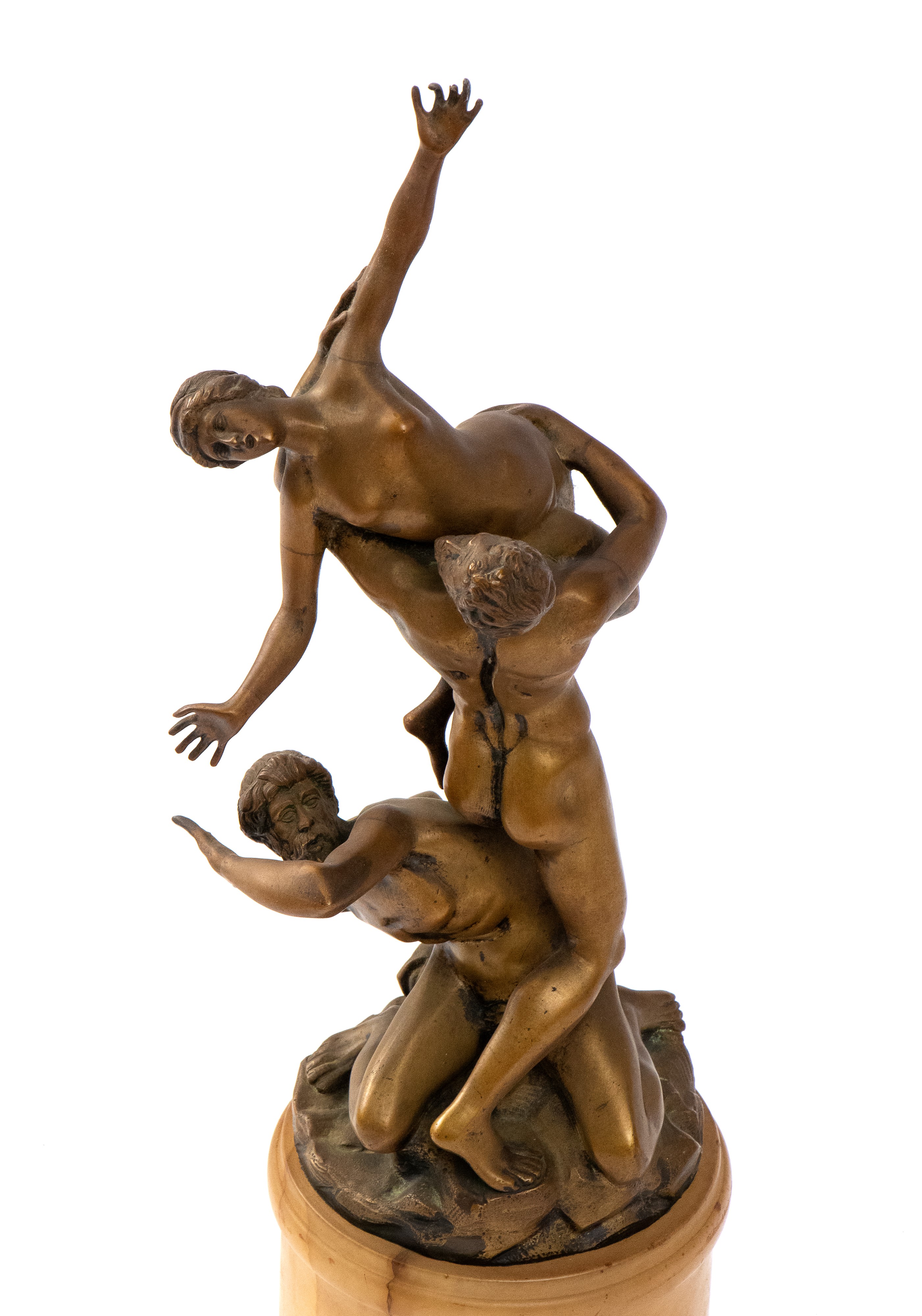 Scultura Italiana in Bronzo Raffigurante il Ratto delle Sabine