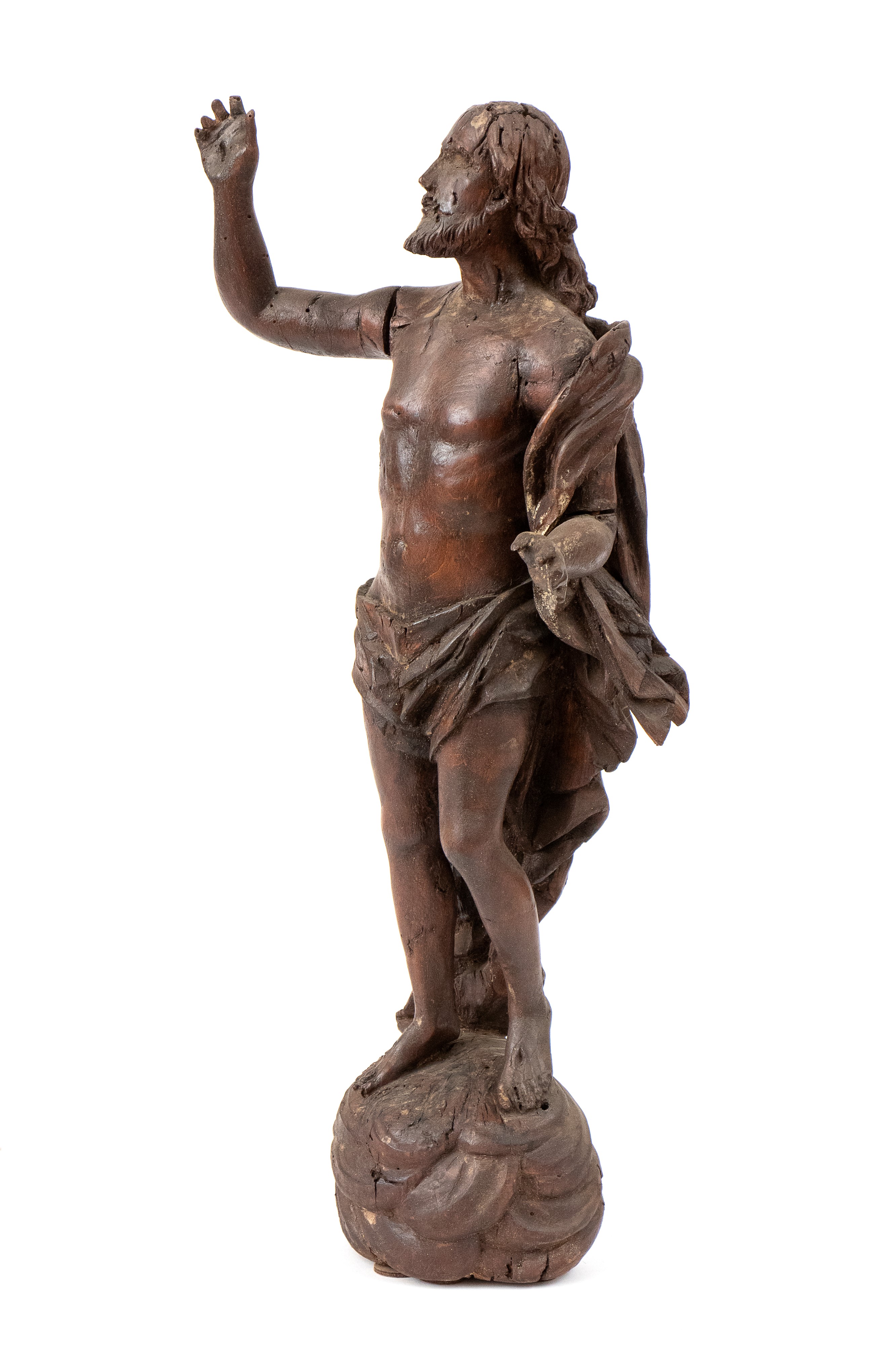 Scultura Italiana in Legno Raffigurante Cristo Benedicente