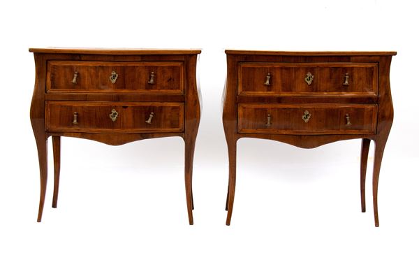 A pair of Italian Louis XVI chest of drawers