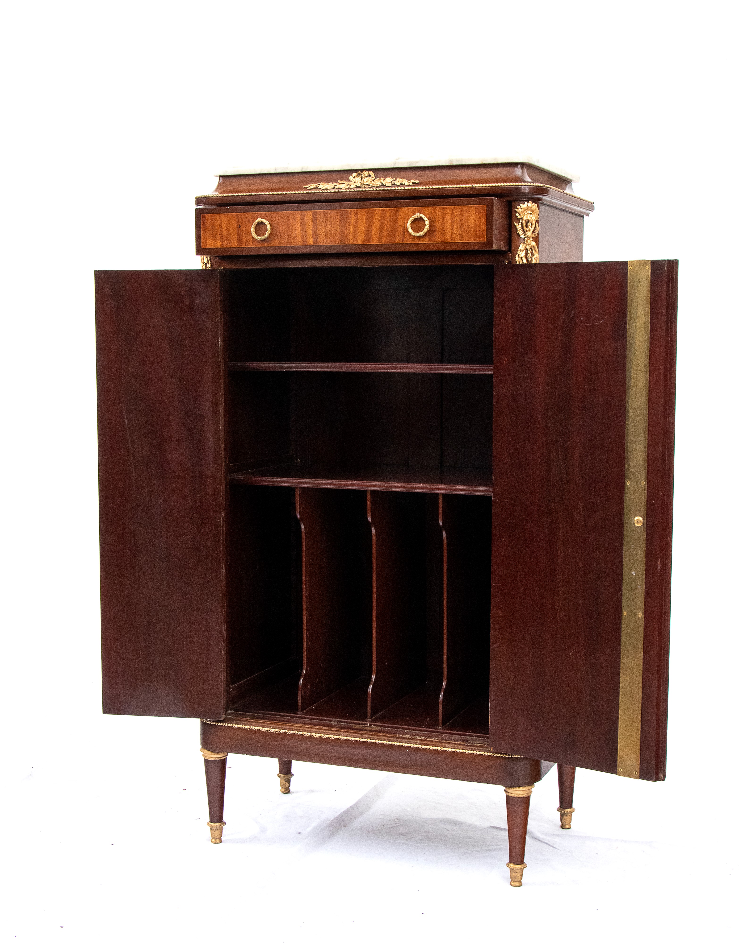 Mobile porta spartiti musicali francese in mogano