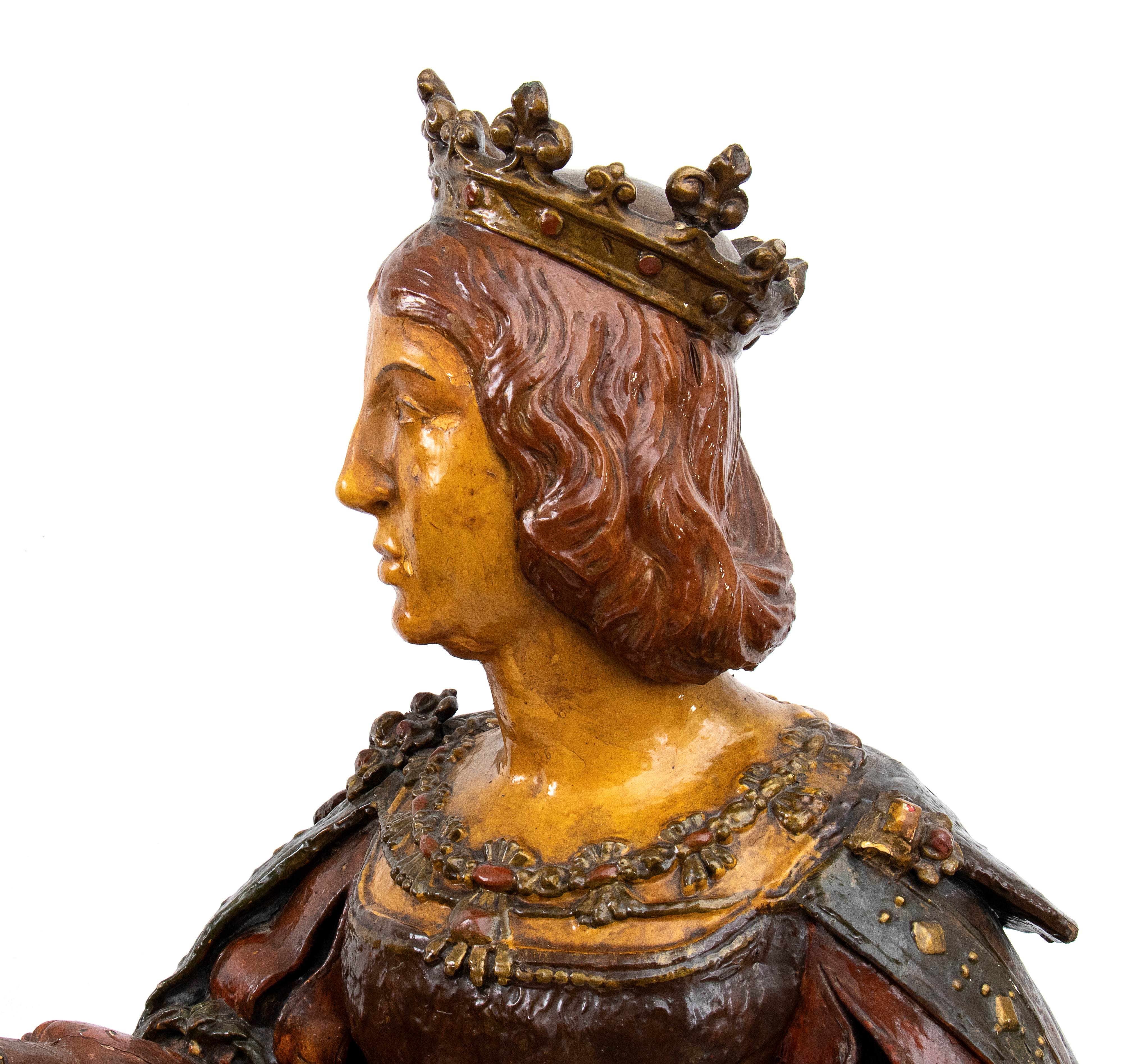 Coppia di sculture francesi in gesso