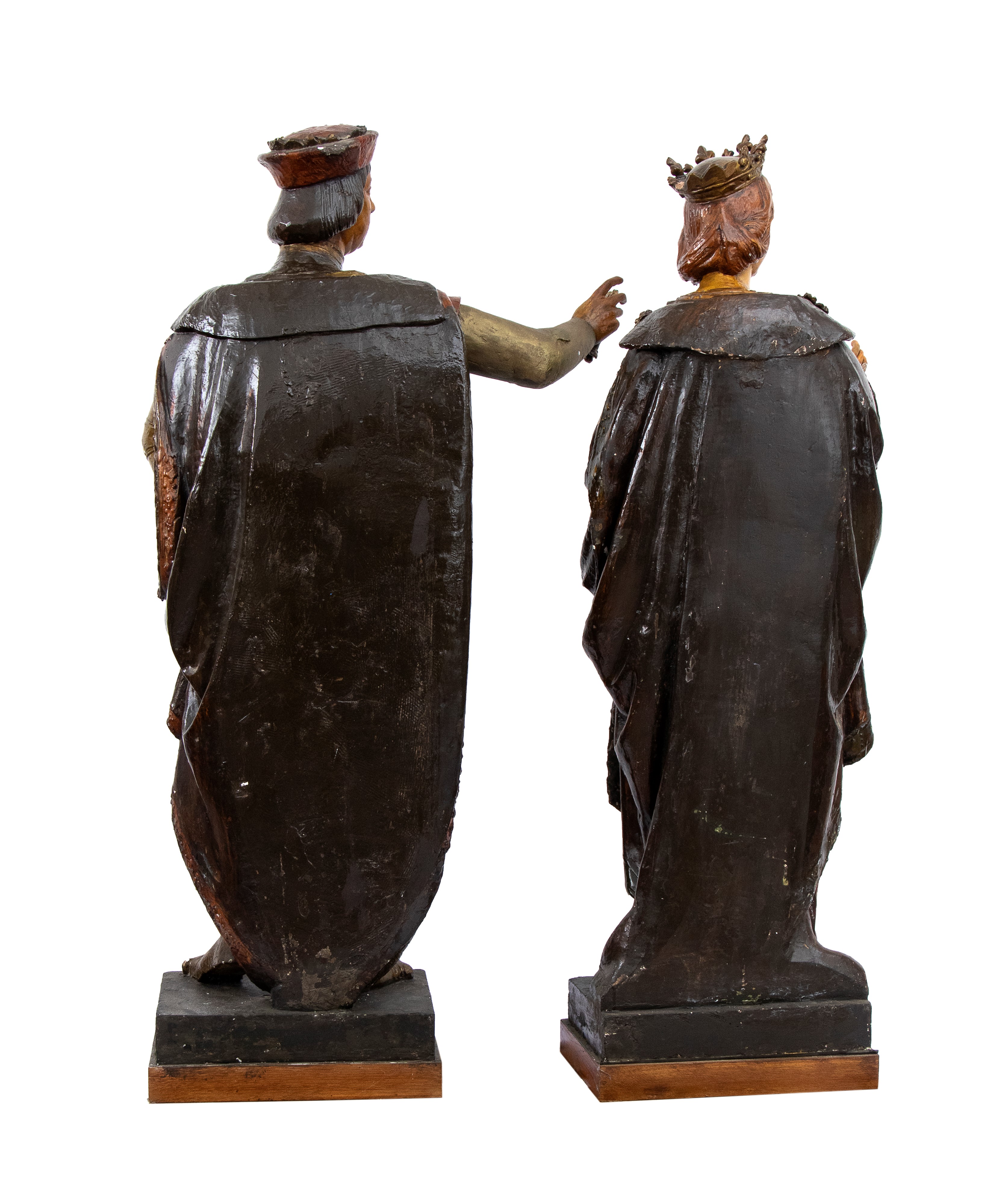 Coppia di sculture francesi in gesso