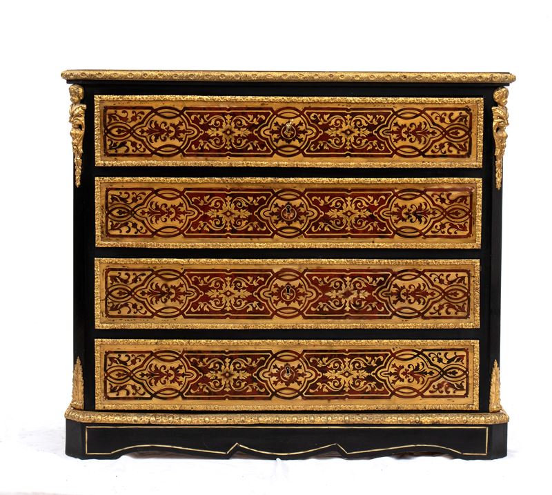 Comò Francese in Stile Charles Boullé, Napoleone III