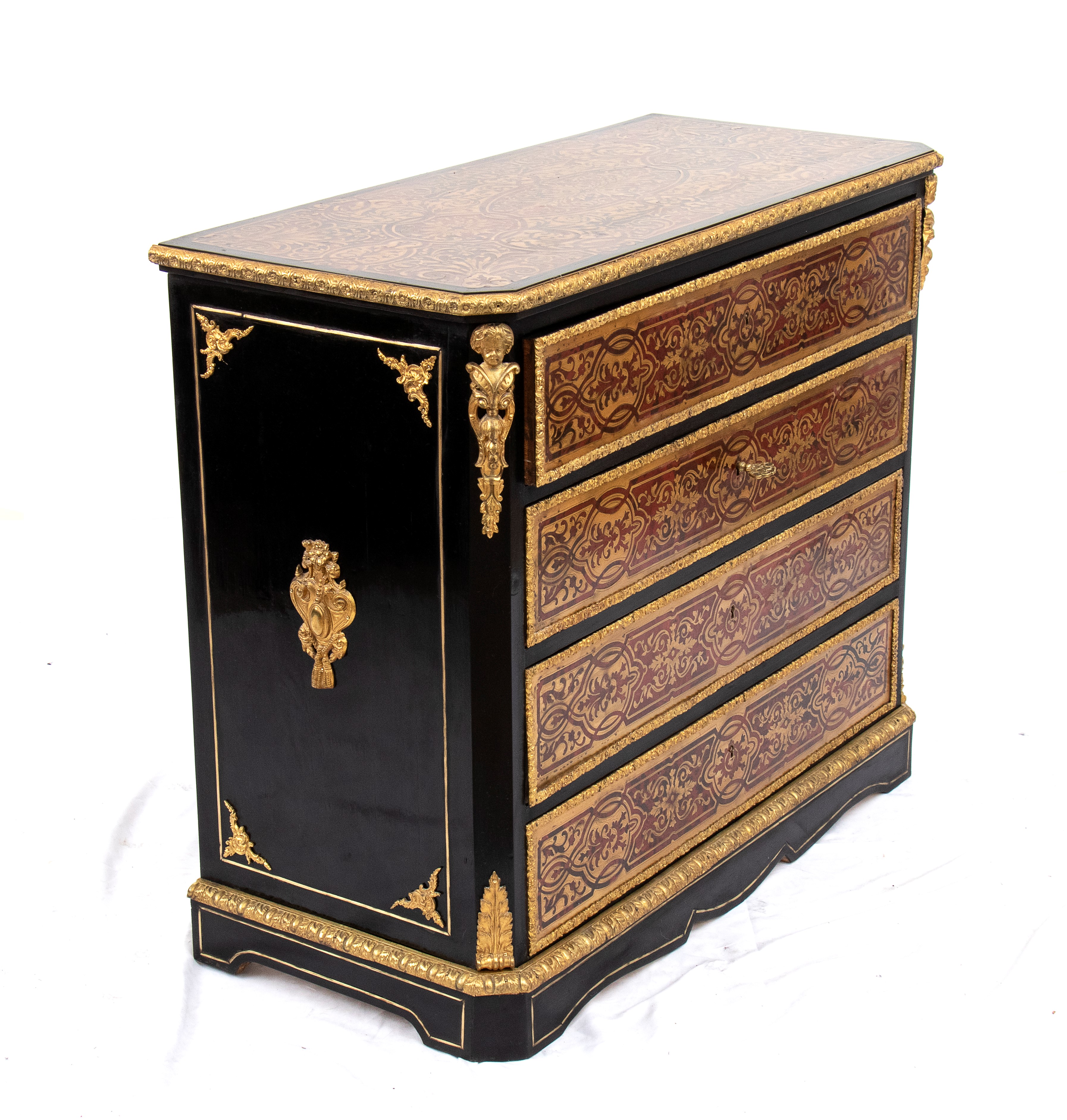 Comò francese in stile Charles Boullé, Napoleone III