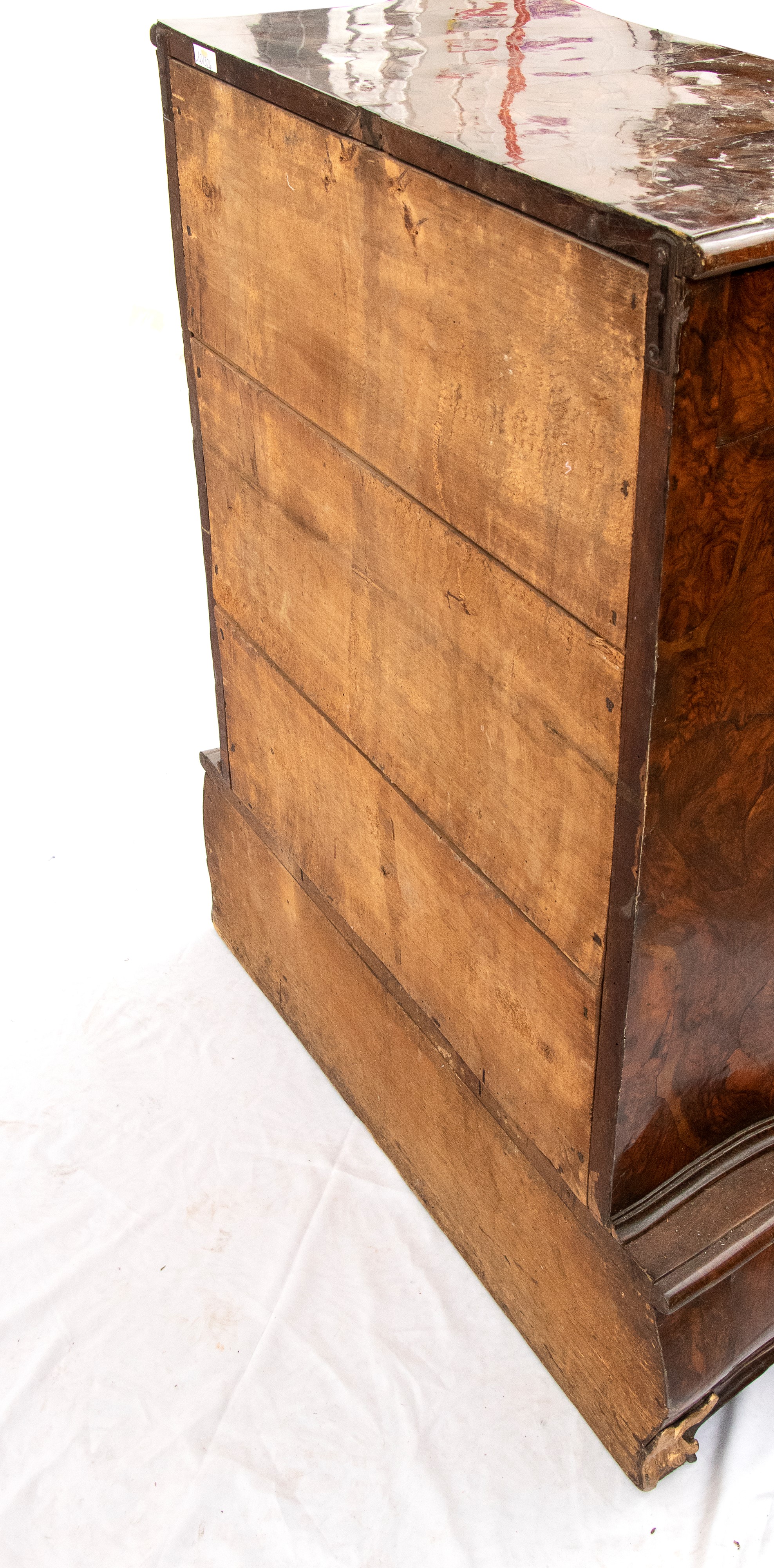 Inginocchiatoio italiano in radica di noce, Luigi XV