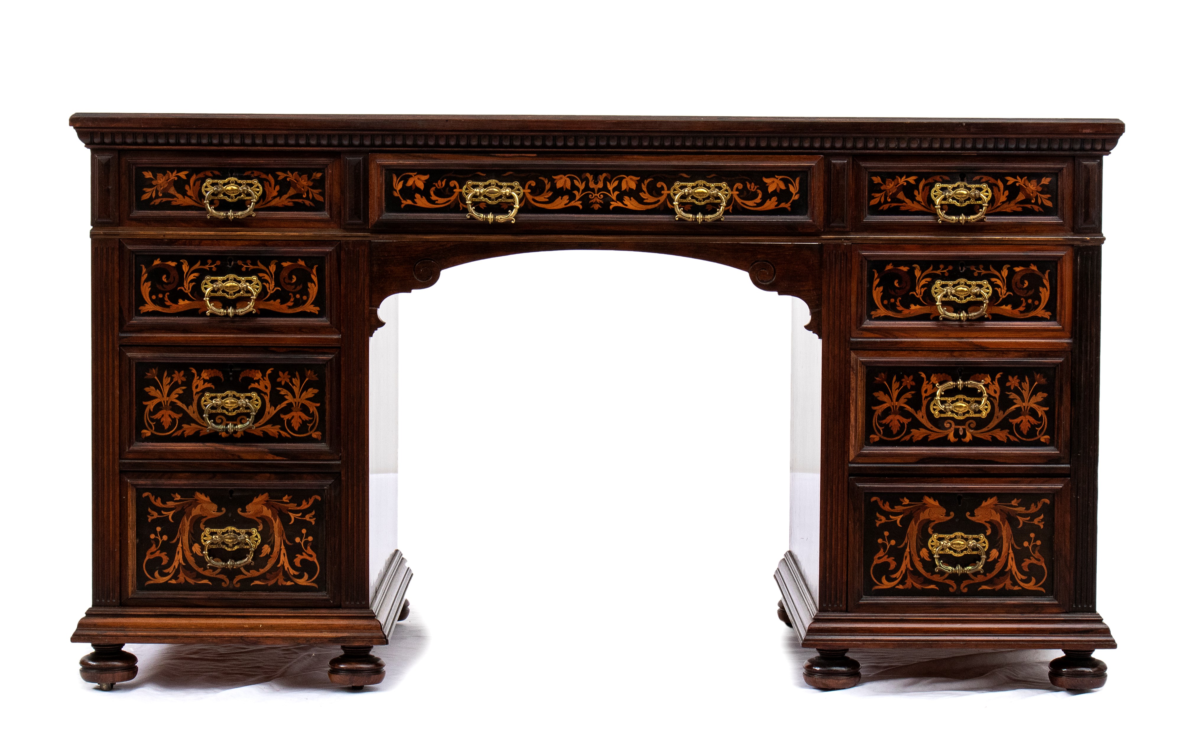 Scrivania inglese Vittoriana intarsiata