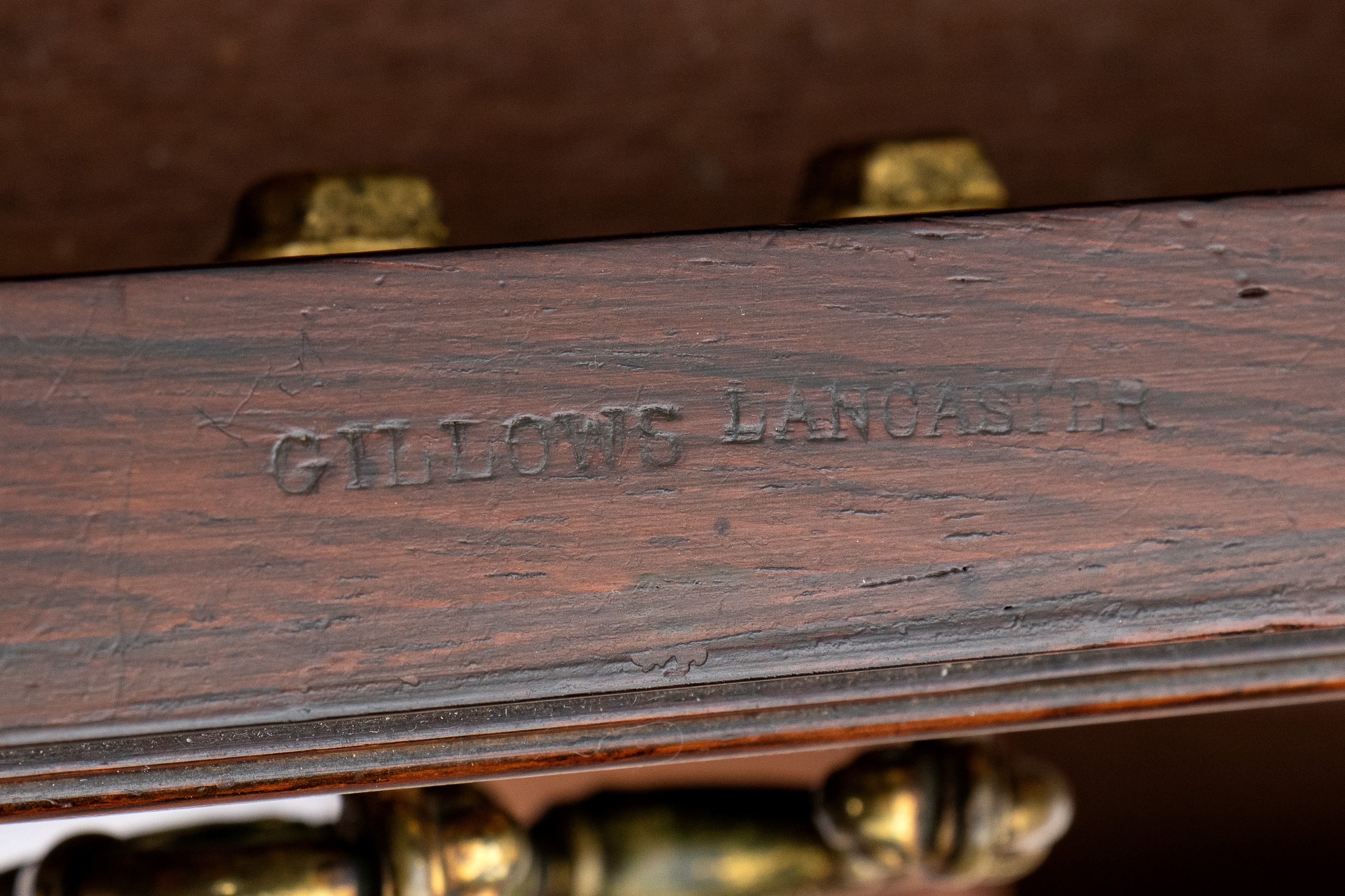 Gillows Of Lancaster - Scrivania vittoriana intarsiata a doppio piedistallo