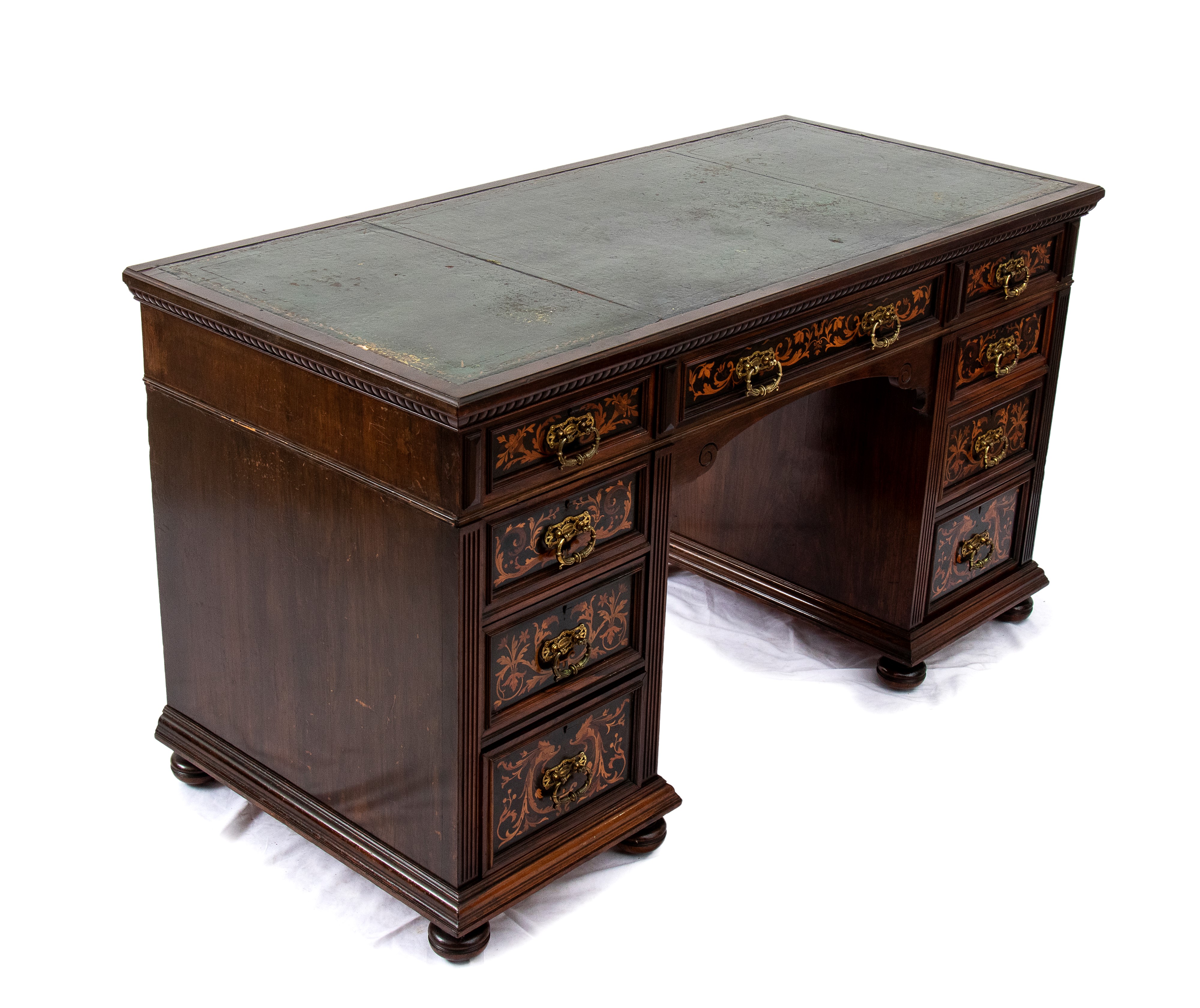 Scrivania inglese Vittoriana intarsiata