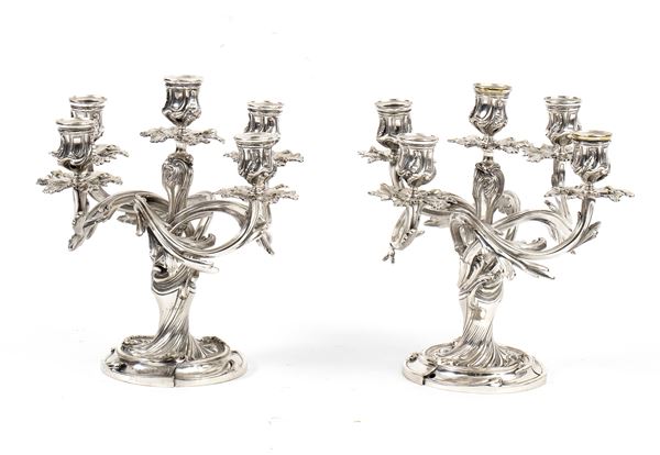 Christofle - A pair of French candelabra