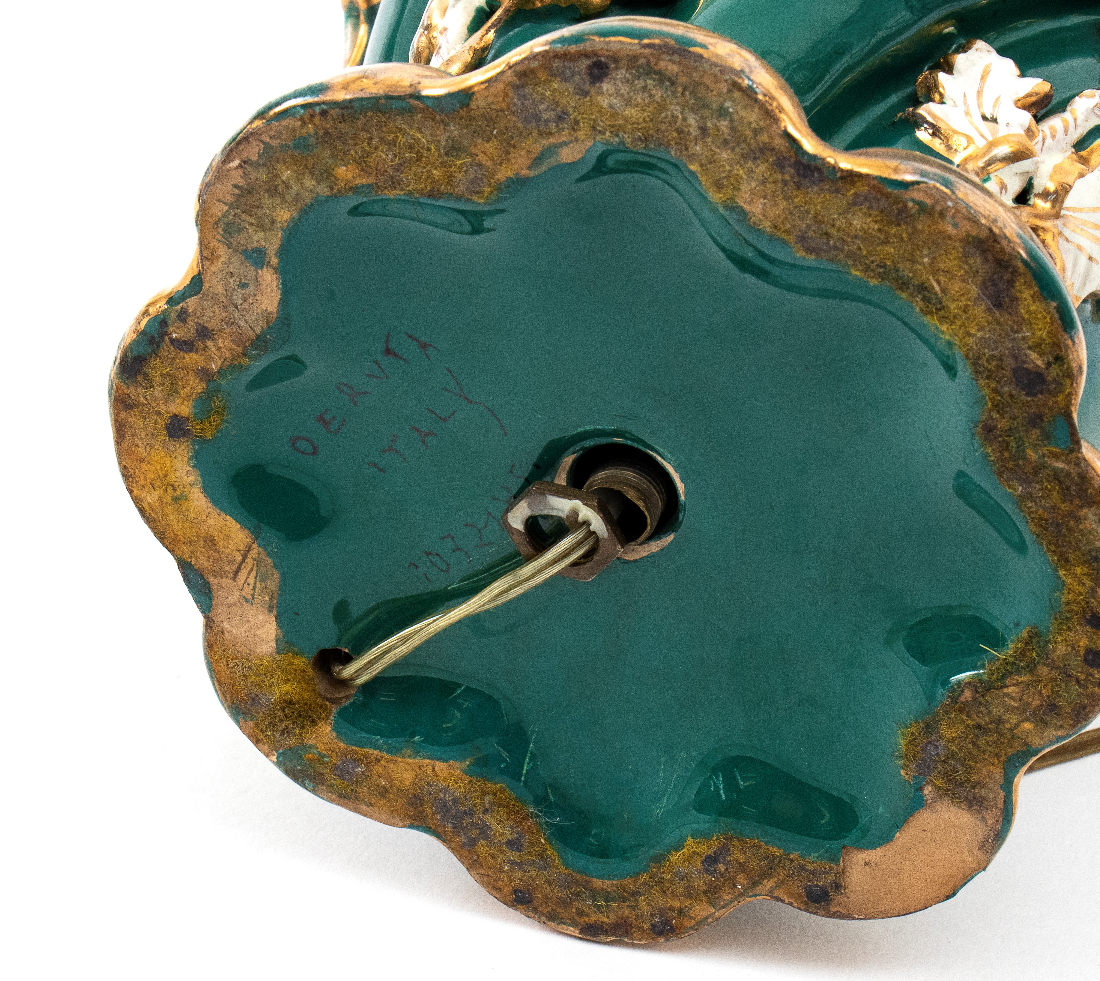 Lampada italiana in ceramica di Deruta, anni ’70