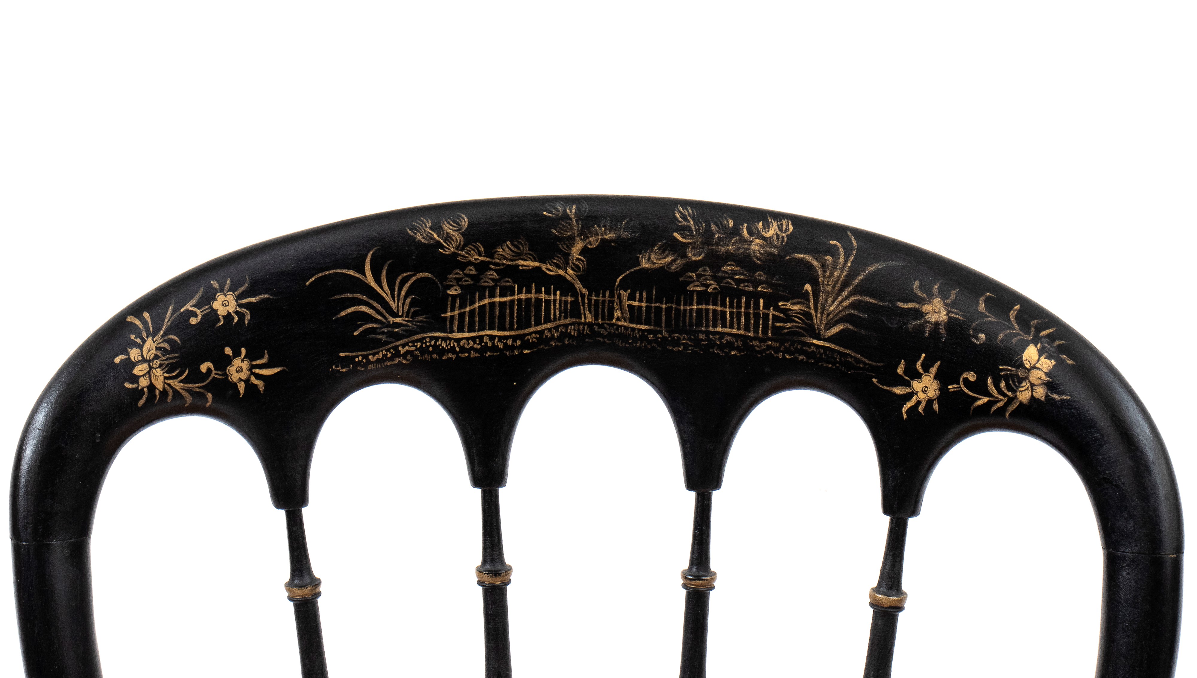 Coppia di Sedie Francesi a Chinoiserie
