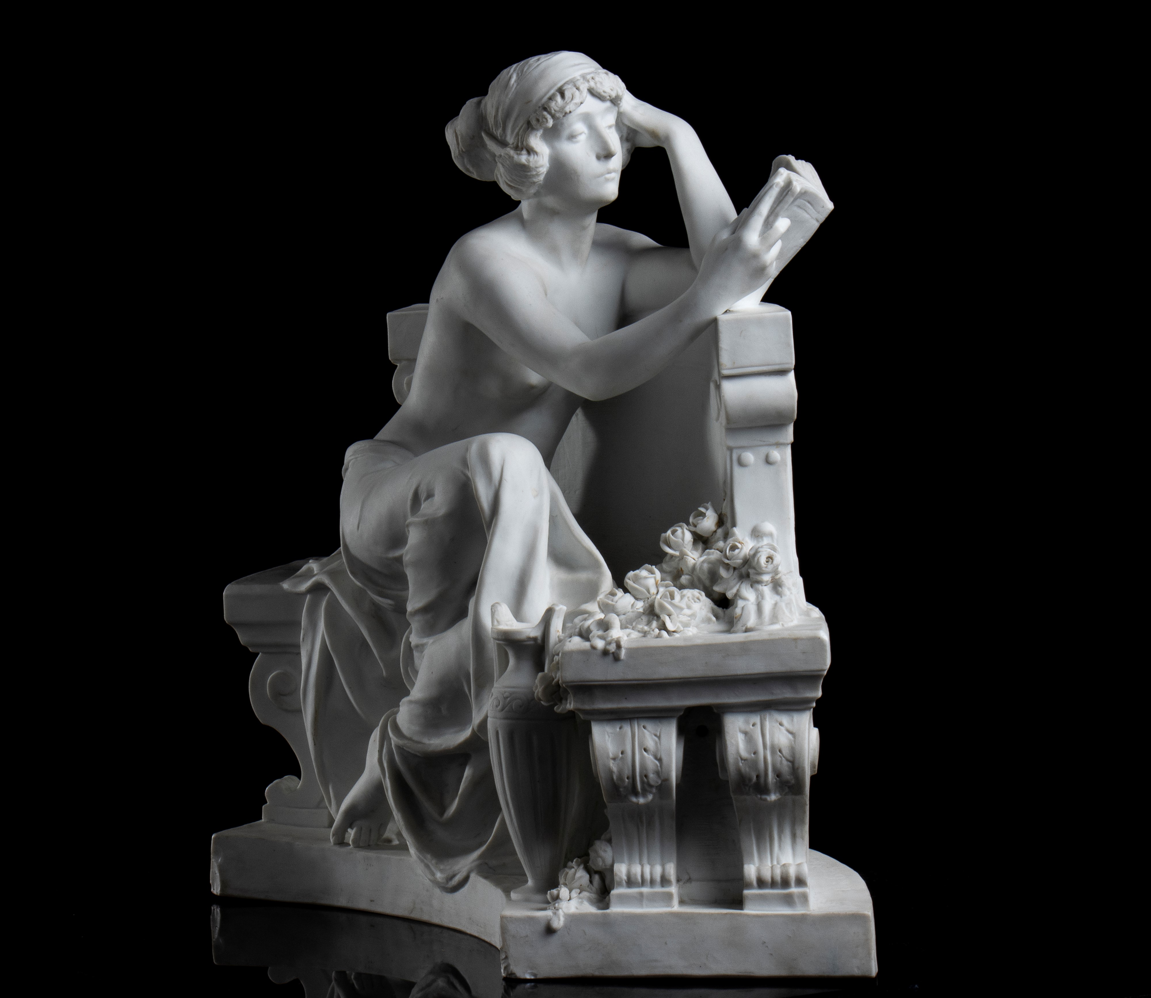 Louis Carier Belleuse (1848-1913) - Scultura in Porcellana di Biscuit