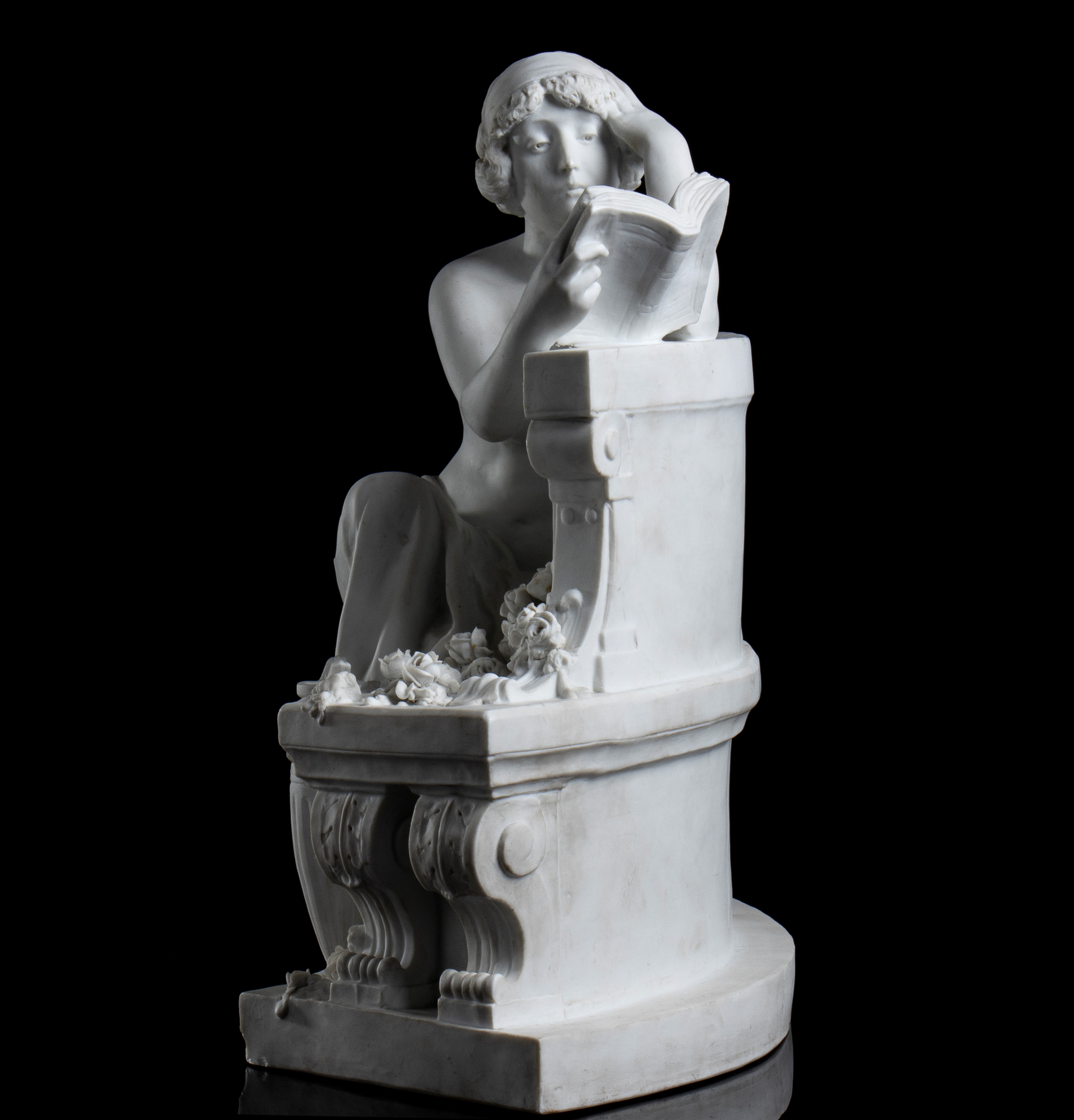 Louis Carier Belleuse (1848-1913) - Scultura in Porcellana di Biscuit