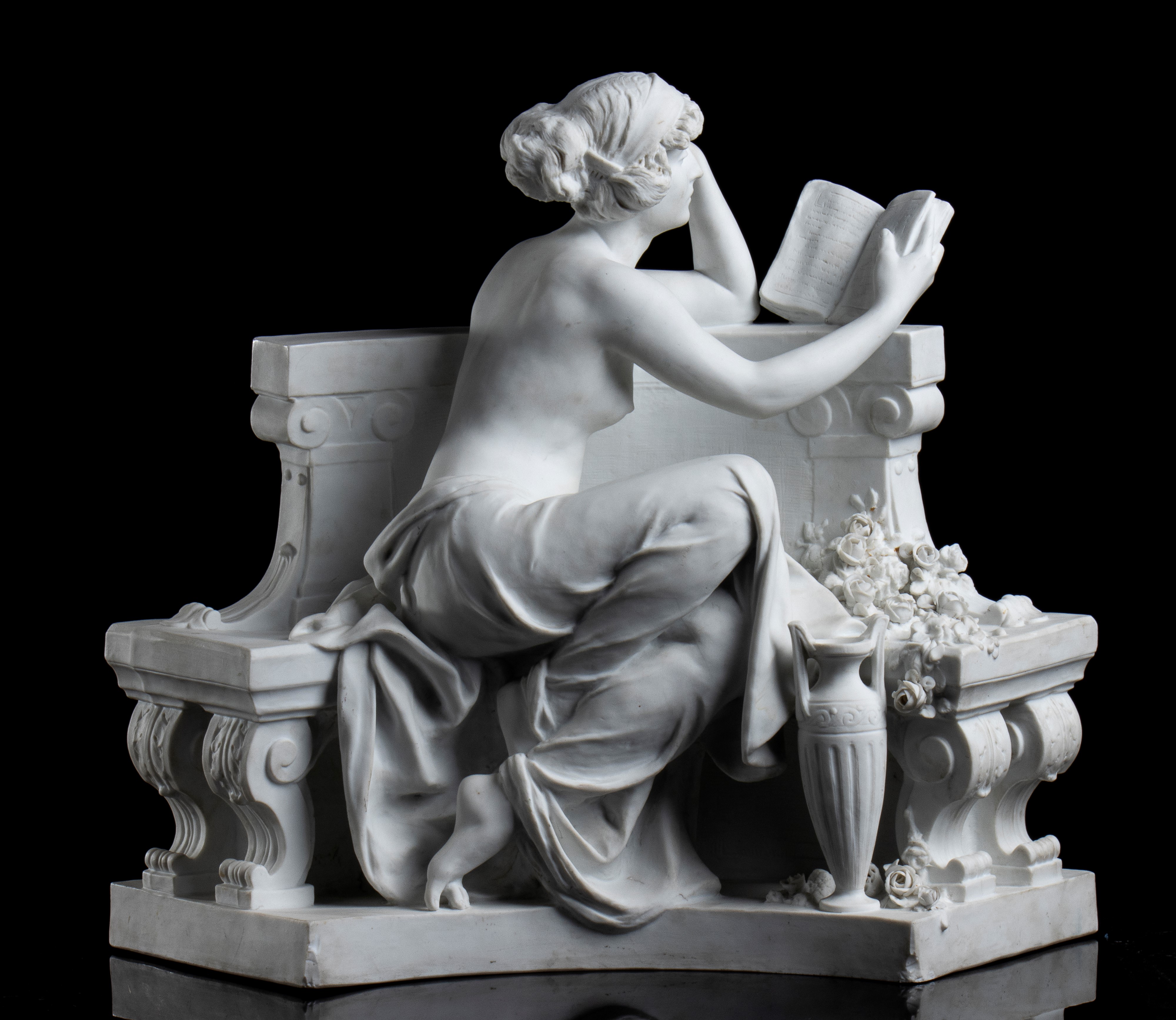 Louis Carier Belleuse (1848-1913) - Scultura in Porcellana di Biscuit