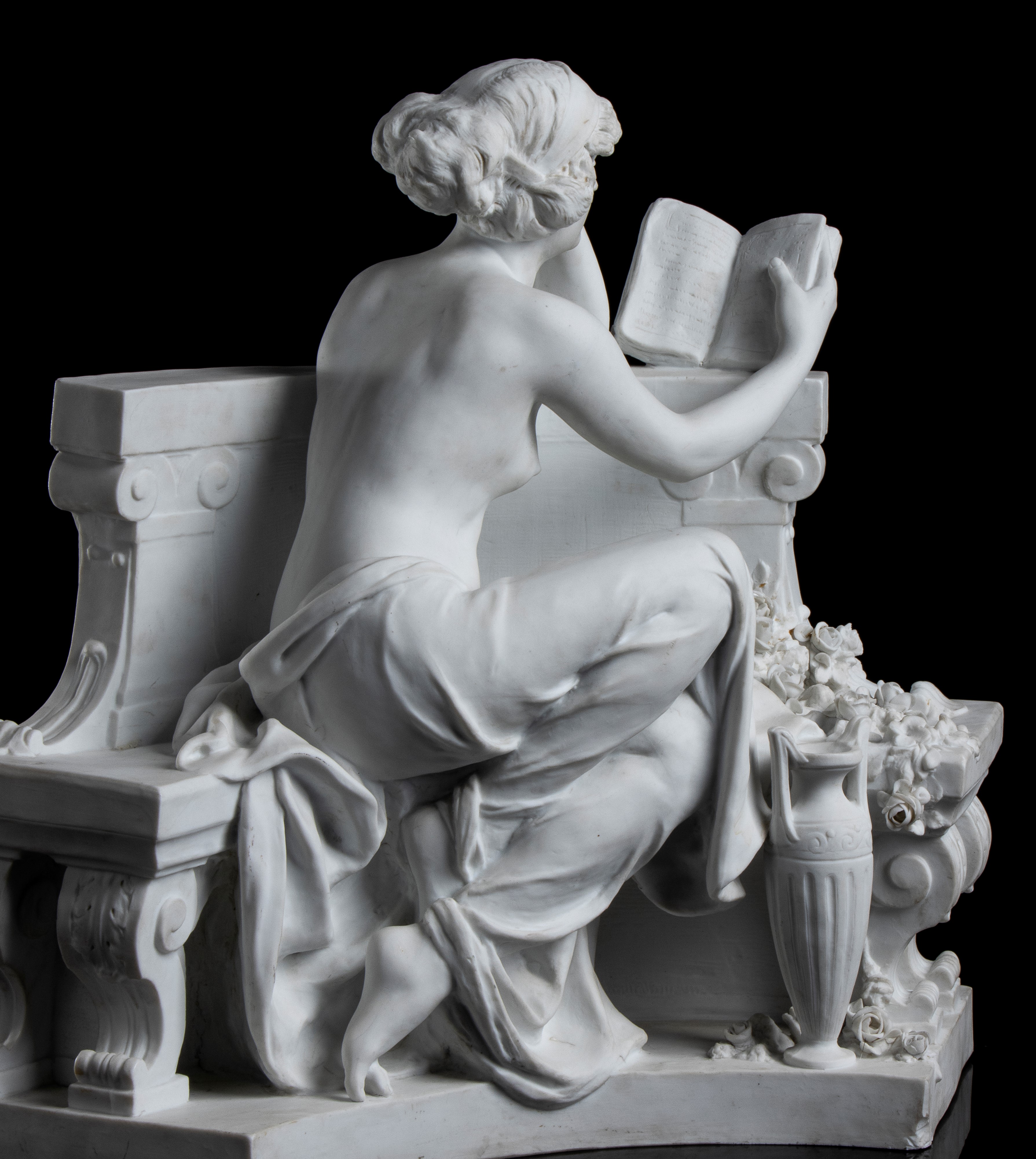 Louis Carier Belleuse (1848-1913) - Scultura in Porcellana di Biscuit