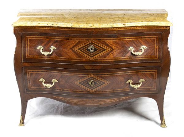 Italian inlaid chest of drawers