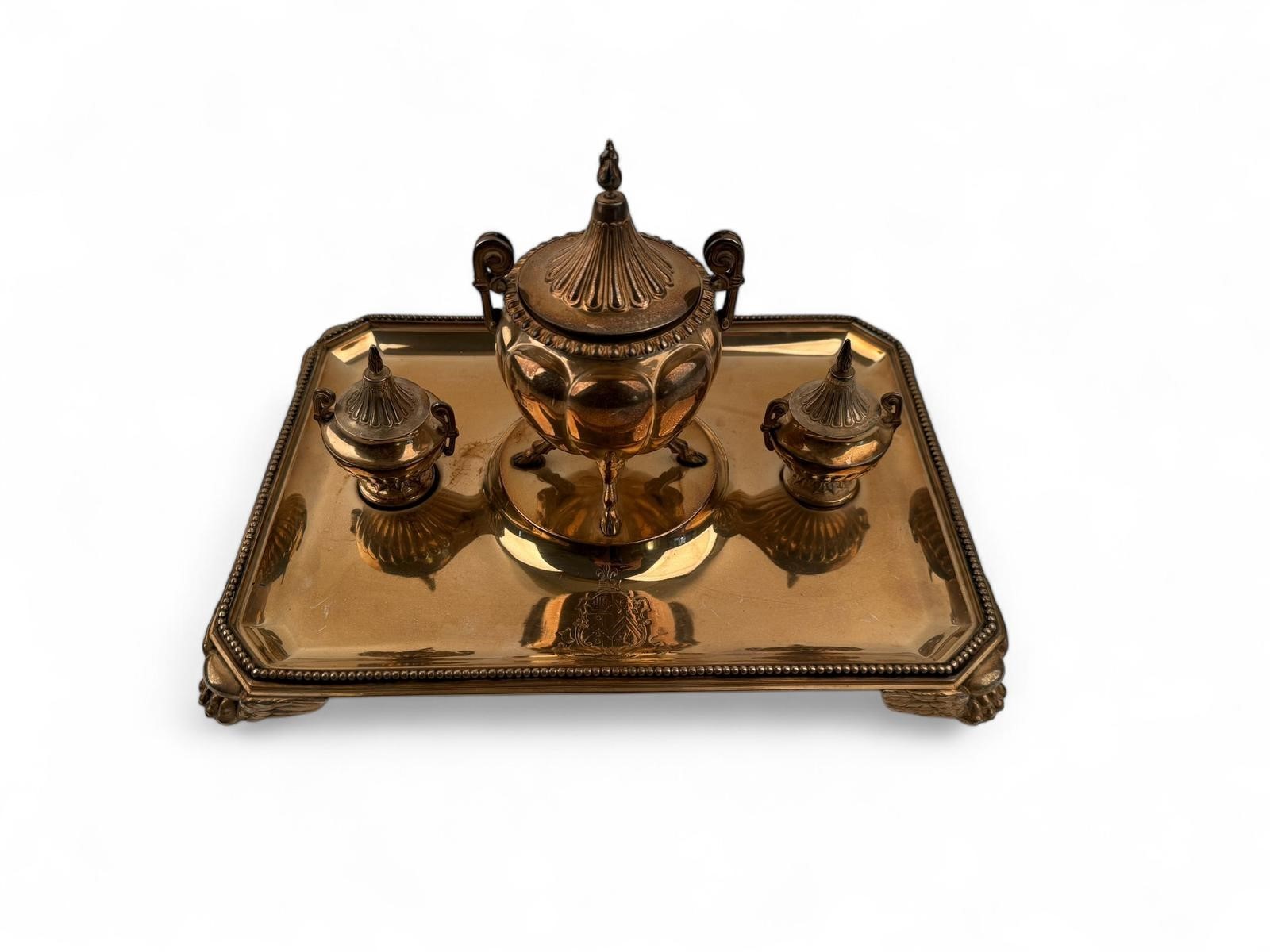 Set vittoriano inglese in argento dorato