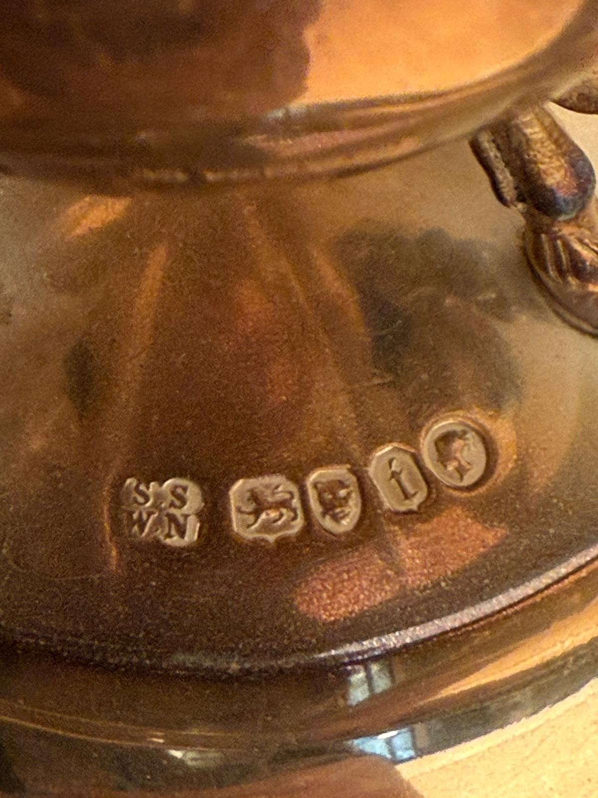 Set vittoriano inglese in argento dorato