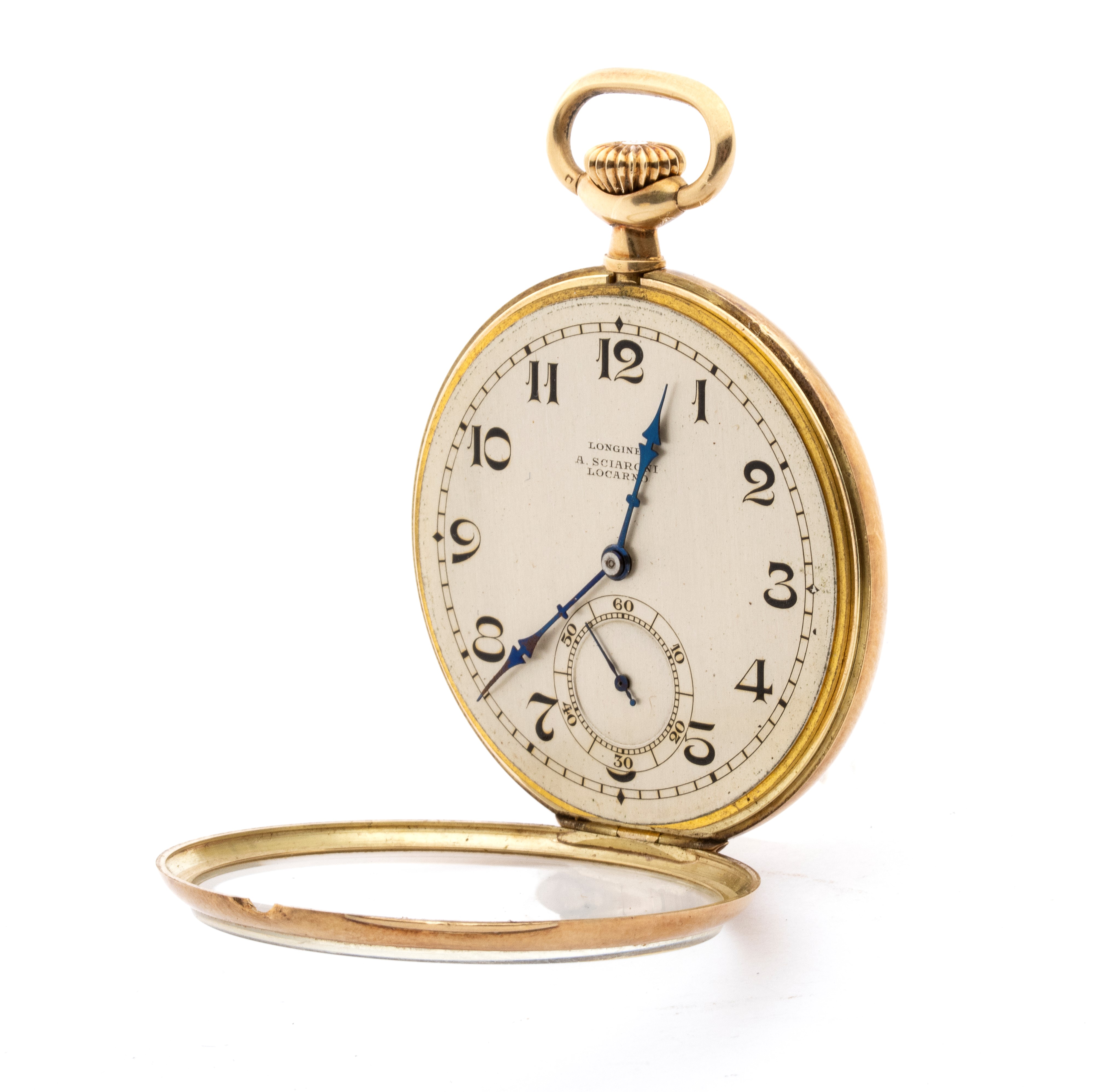 Longines - Orologio da tasca in oro giallo 14k con movimento a carica manuale