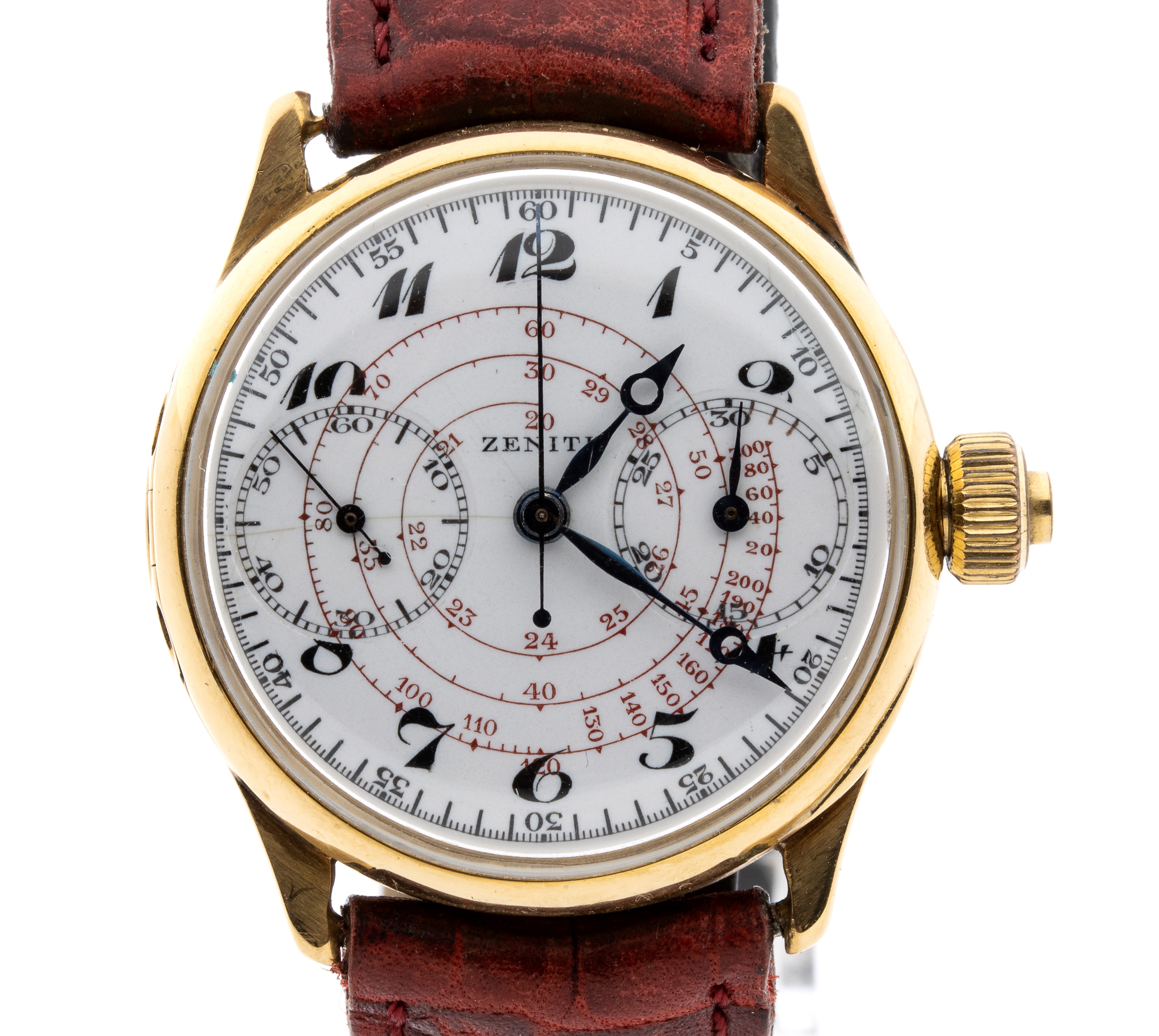 Zenith - Cronografo da polso in oro 18k con quadrante in ceramica e tachimetro