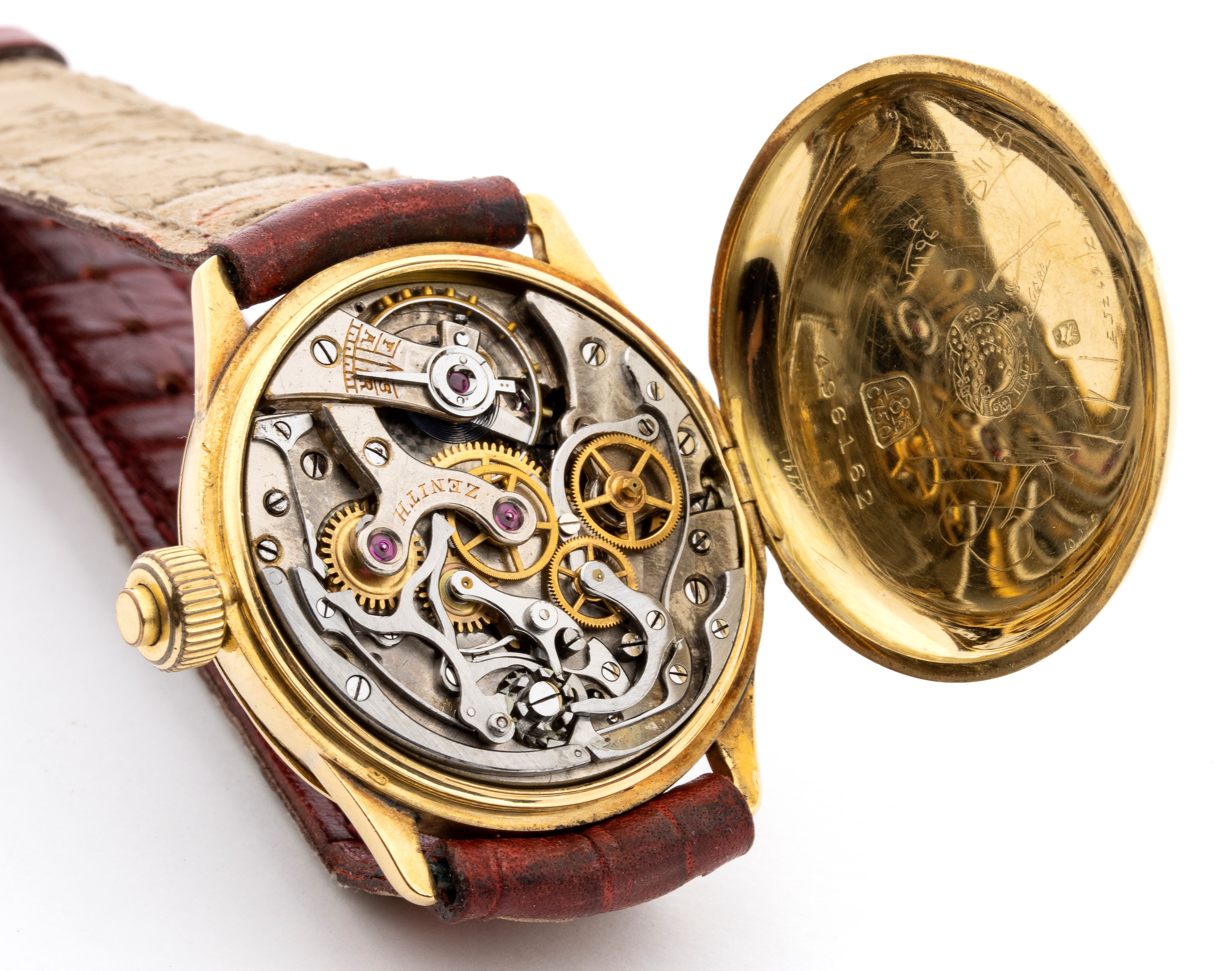 Zenith - Cronografo da polso in oro 18k con quadrante in ceramica e tachimetro