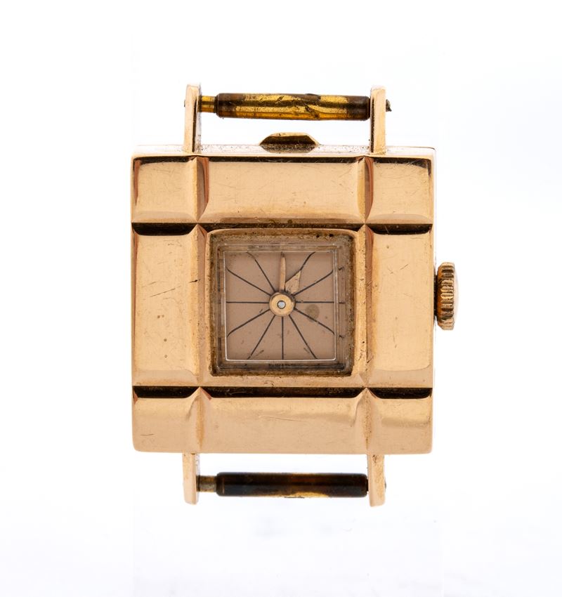 Universal Genève - Orologio Lady in oro (cassa quadrata) con movimento manuale