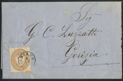Lombardo Veneto - Levante Austriaco, 15 Cent. V Emissione Usato a Smirne