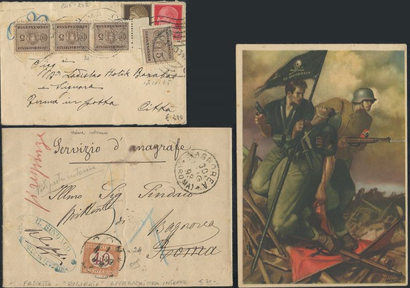 Regno - Interessante insieme di storia postale su 5 album ad anelli