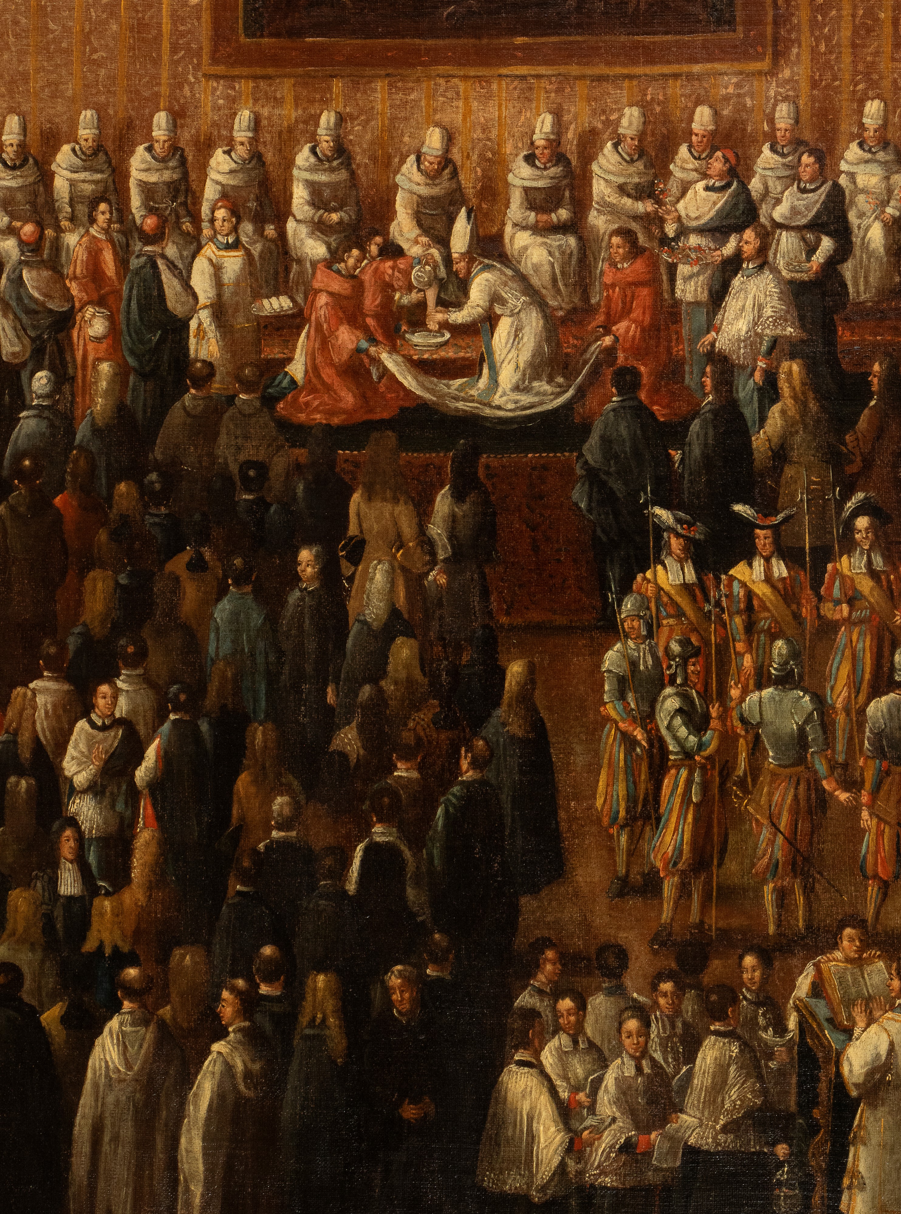 Cerimonia della lavanda dei piedi prima della Missa in Coena Domini