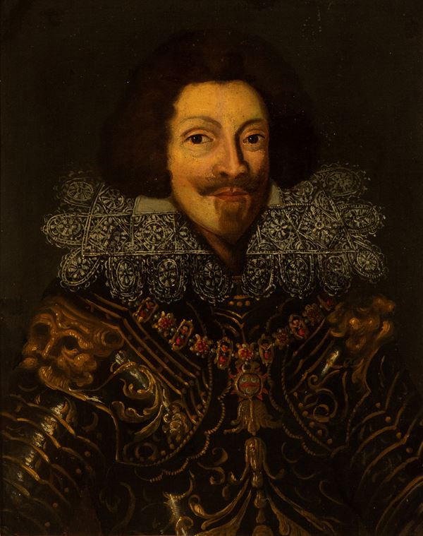 Artista fiammingo, prima met&#224; XVII secolo - Portrait of a Toscan nobleman in armour