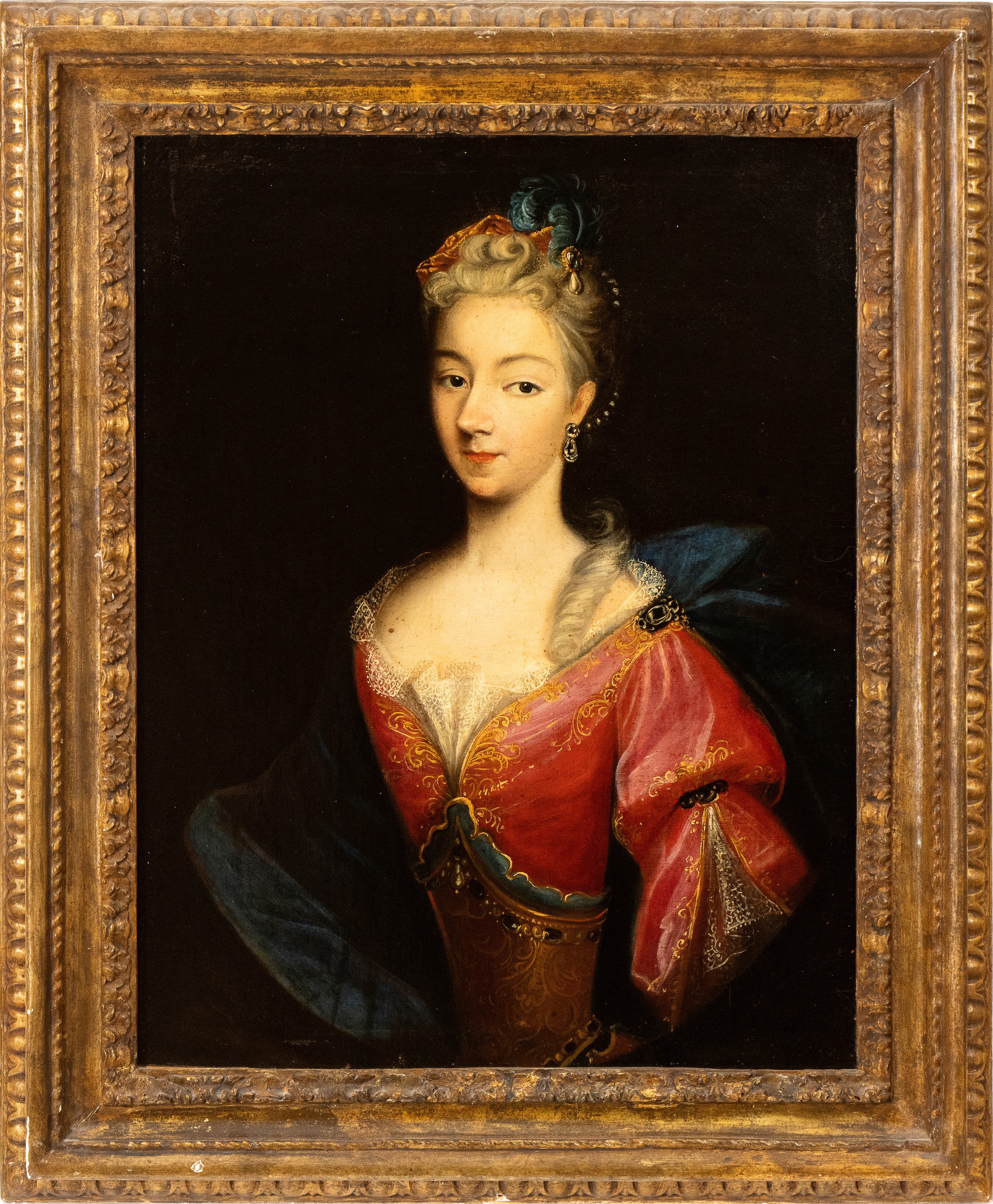 Ritratto di dama con copricapo di piume