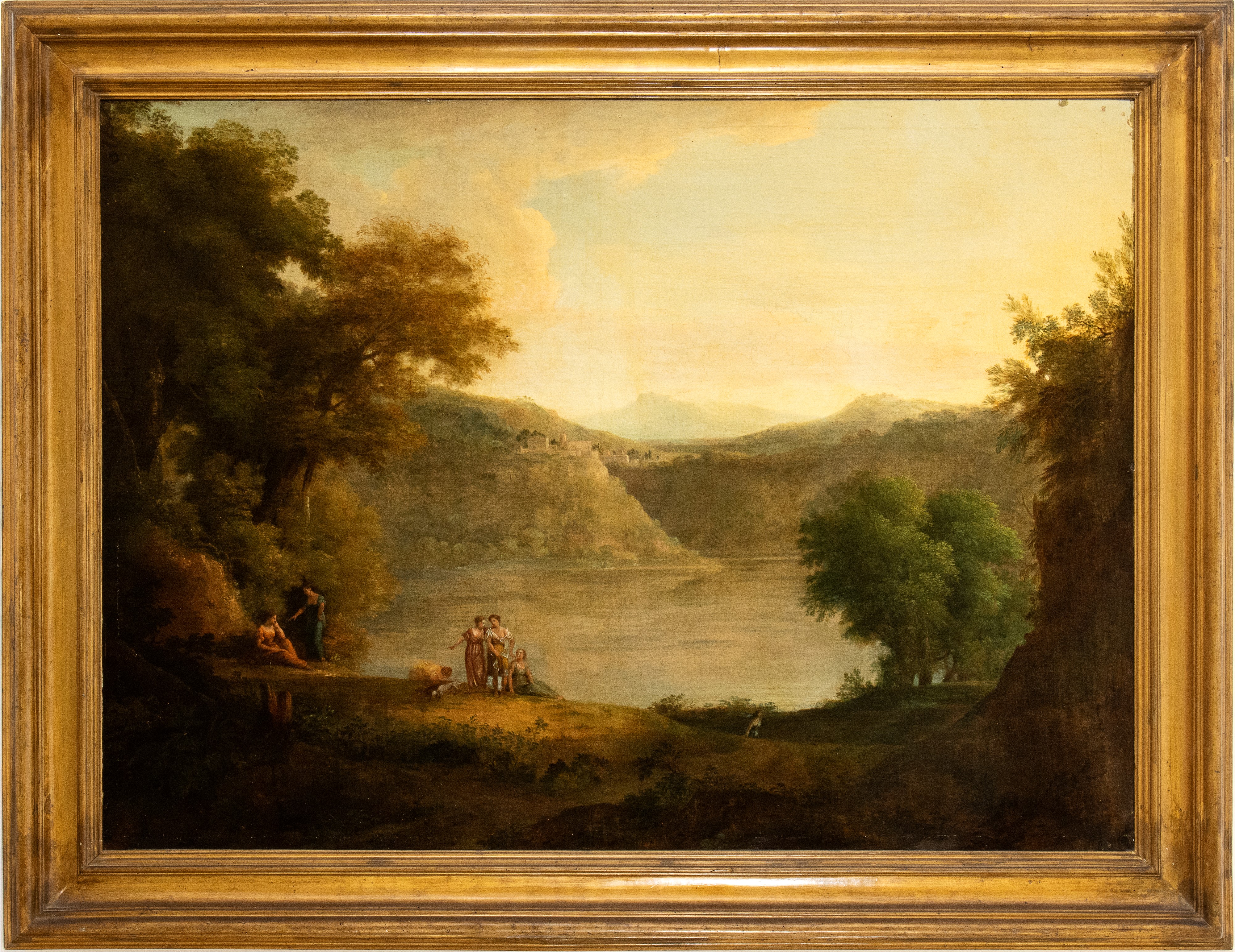 Claude Lorrain - Paesaggio Lacustre con Figure