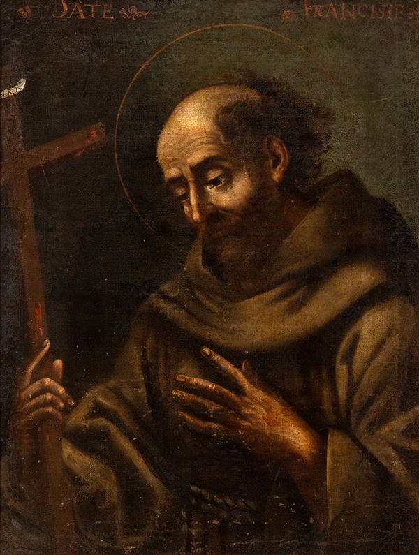 Artista emiliano, XVII secolo - Penitent Saint Fancis