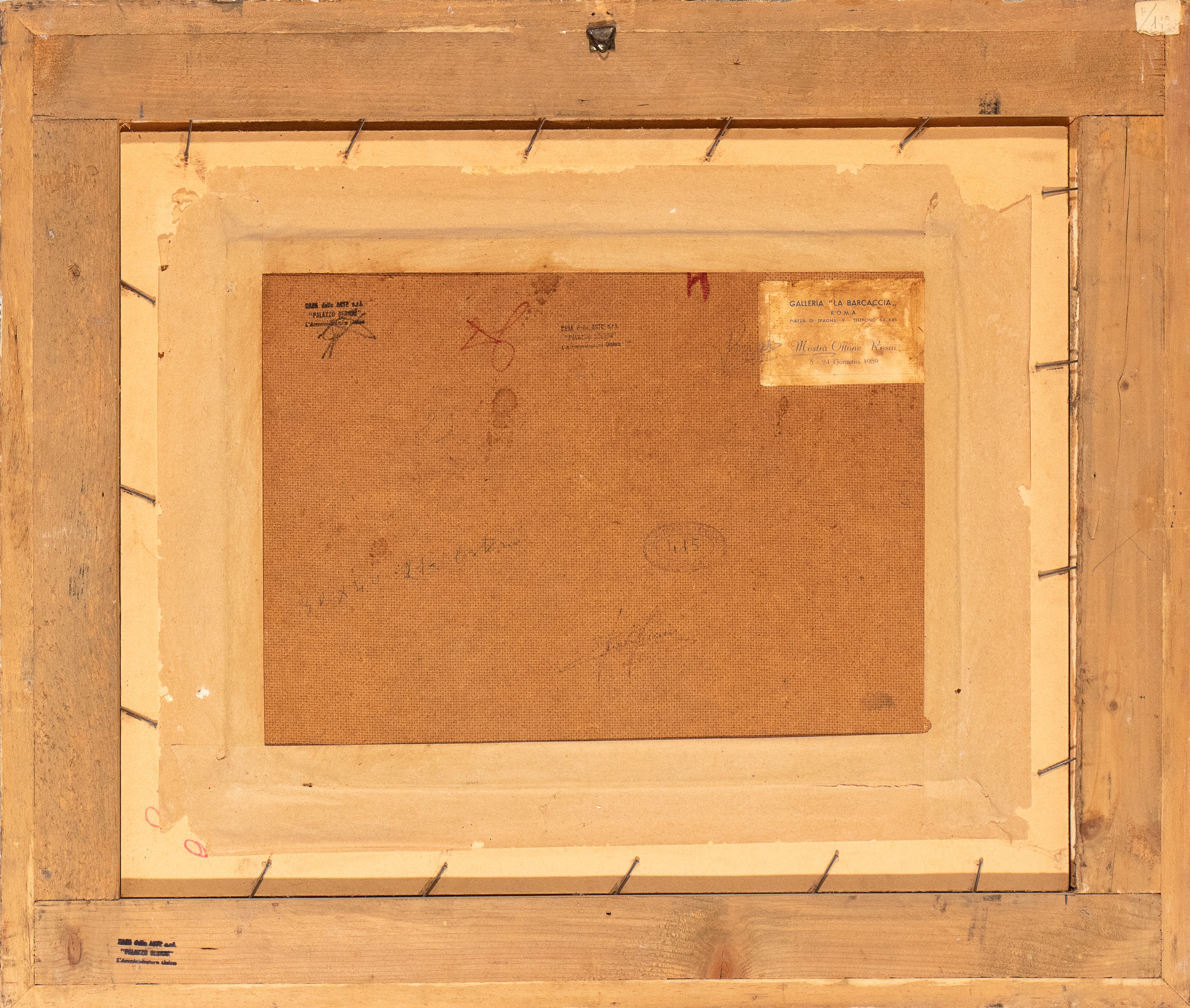 Ottone Rosai - Giocatori di carte, olio su masonite