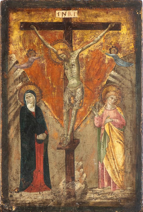 Nei modi della pittura fiorentina tardogotica - Crucifixion with the Virgin and Mary Magdalene