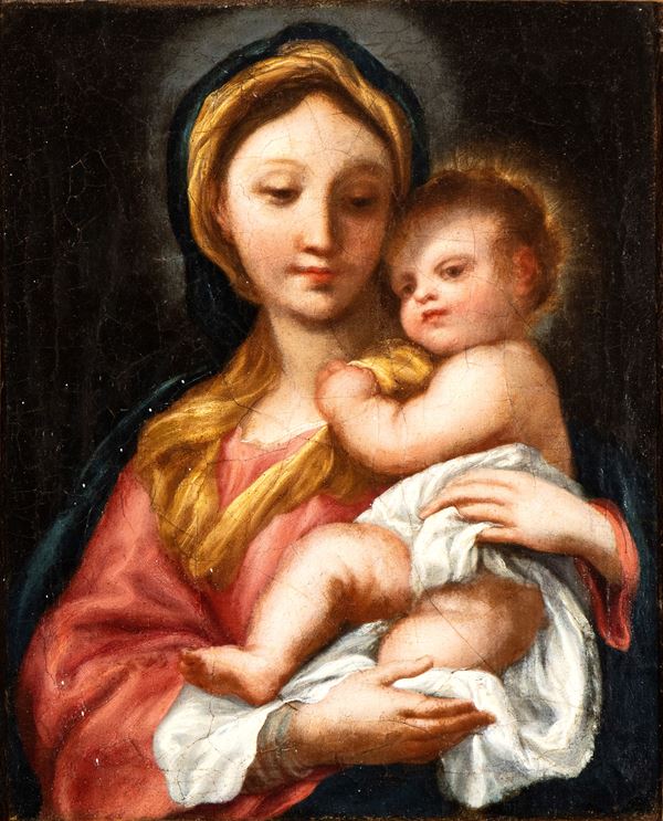 Artista genovese, prima met&#224; XVIII secolo - Virgin with Child