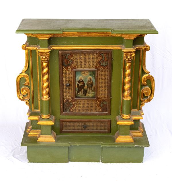 Italian Louis XVI lacquered and painted cabinet