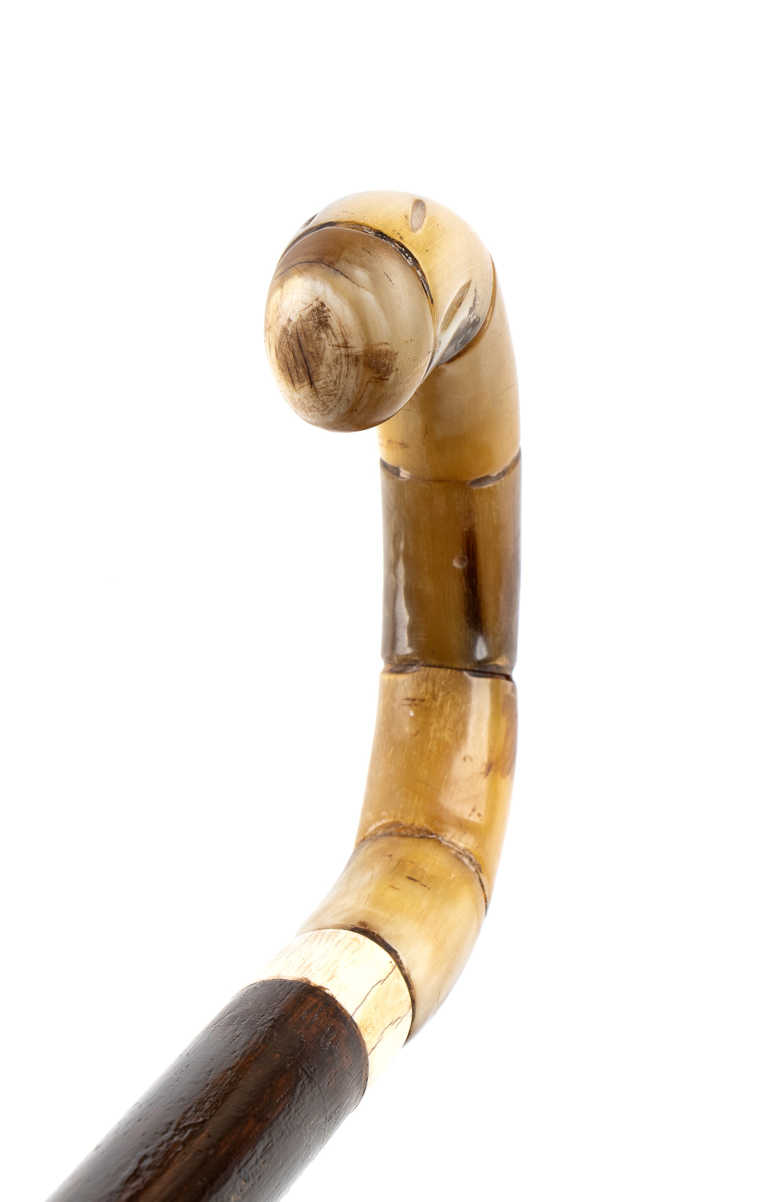 Bastone da passeggio in avorio e corno